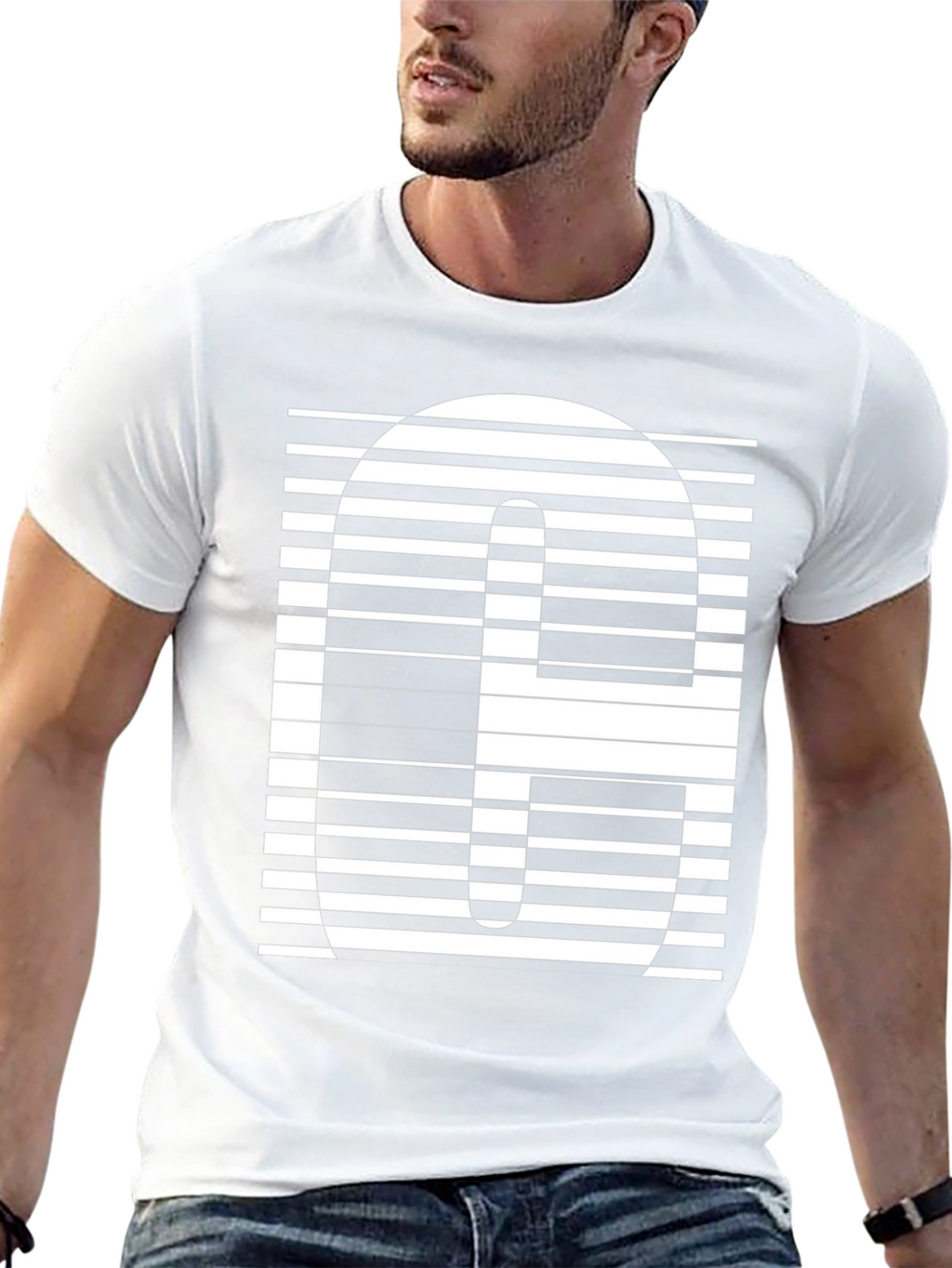 Optical Illusion Black Graphic Tee