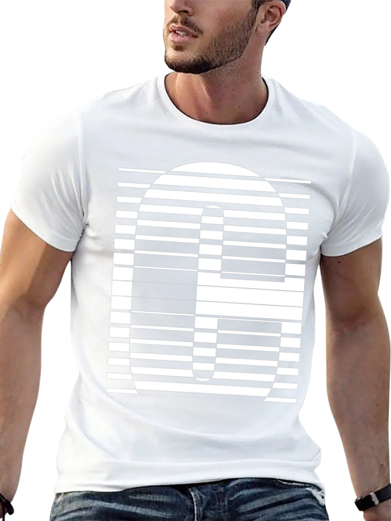 Optical Illusion Black Graphic Tee