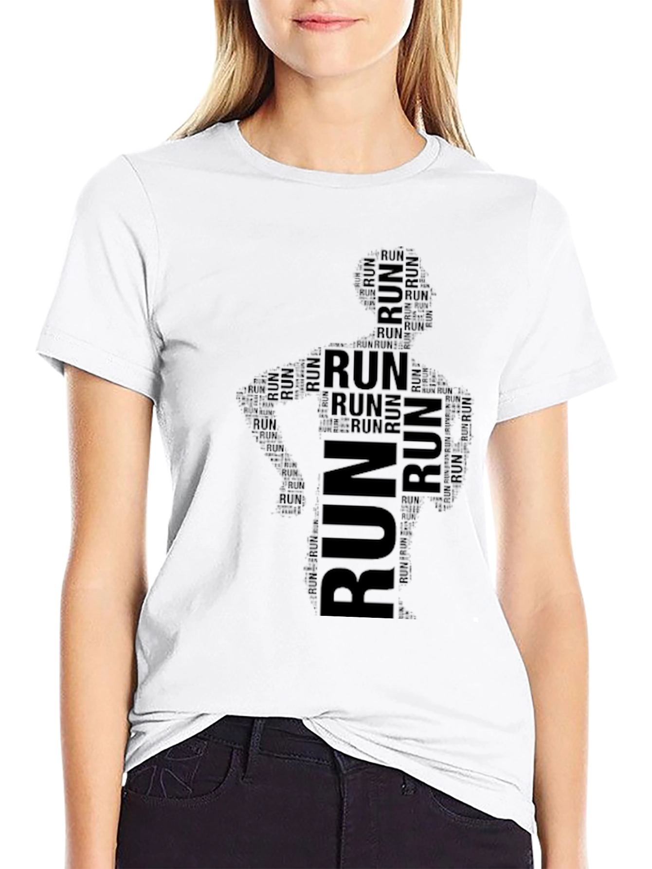 Mens Black Run Graphic T-Shirt - Running Motivation