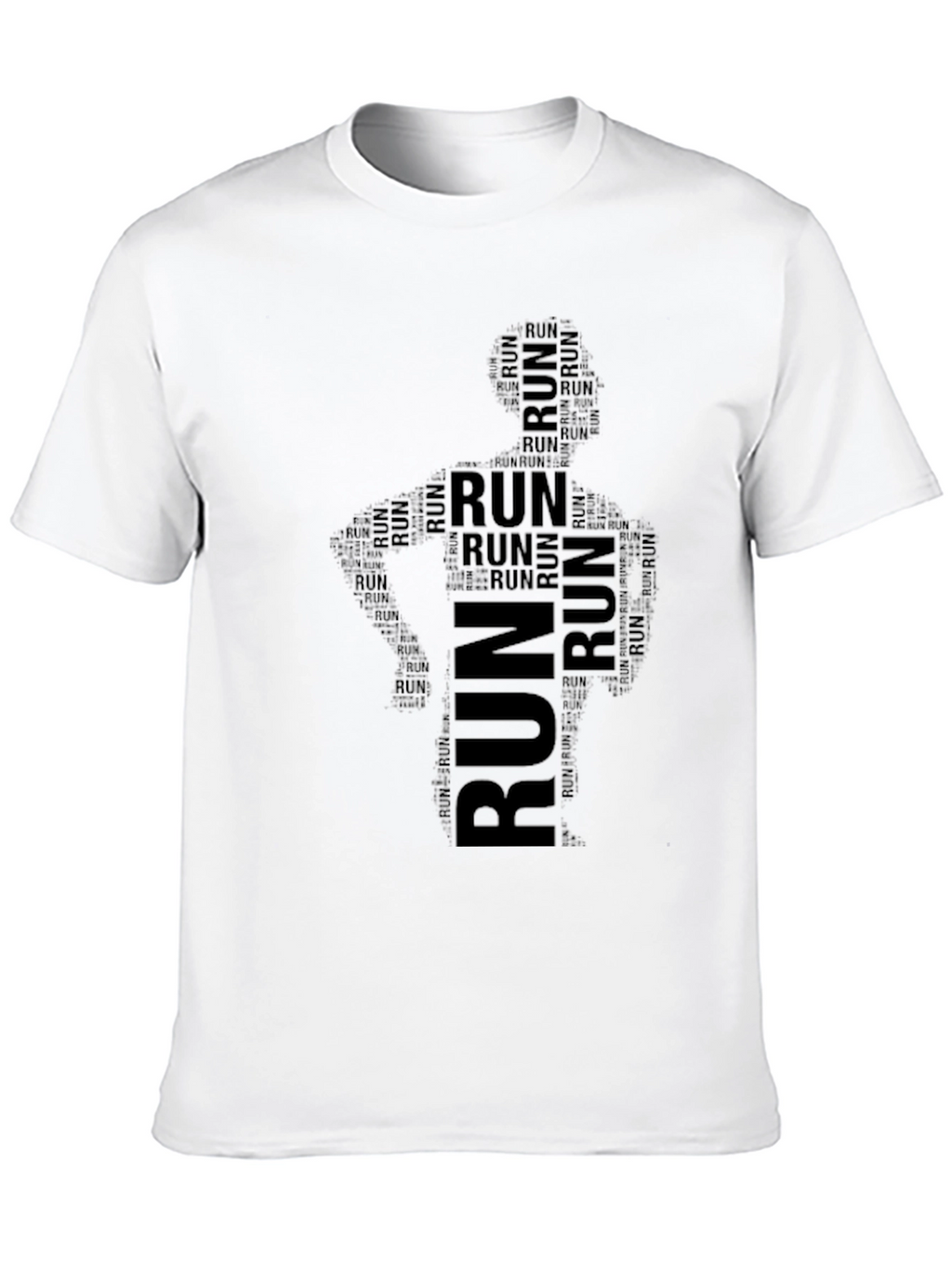 Mens Black Run Graphic T-Shirt - Running Motivation