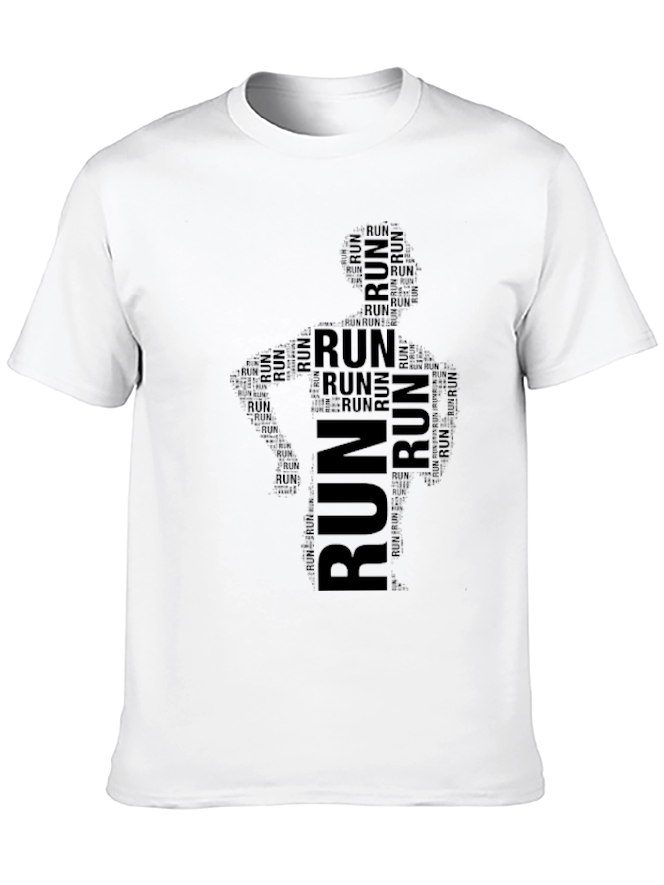 Mens Black Run Graphic T-Shirt - Running Motivation
