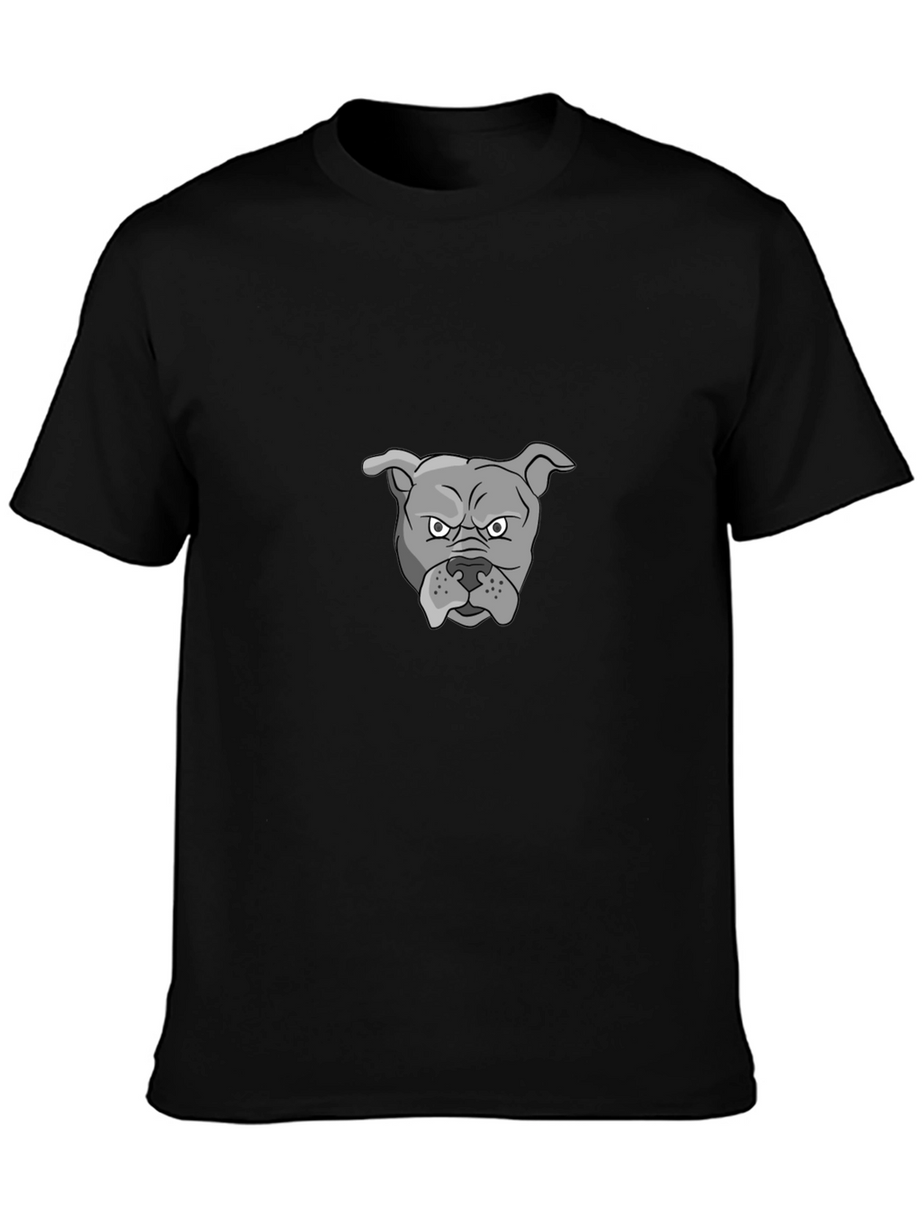 Mens Black Graphic Tee - Bulldog Design