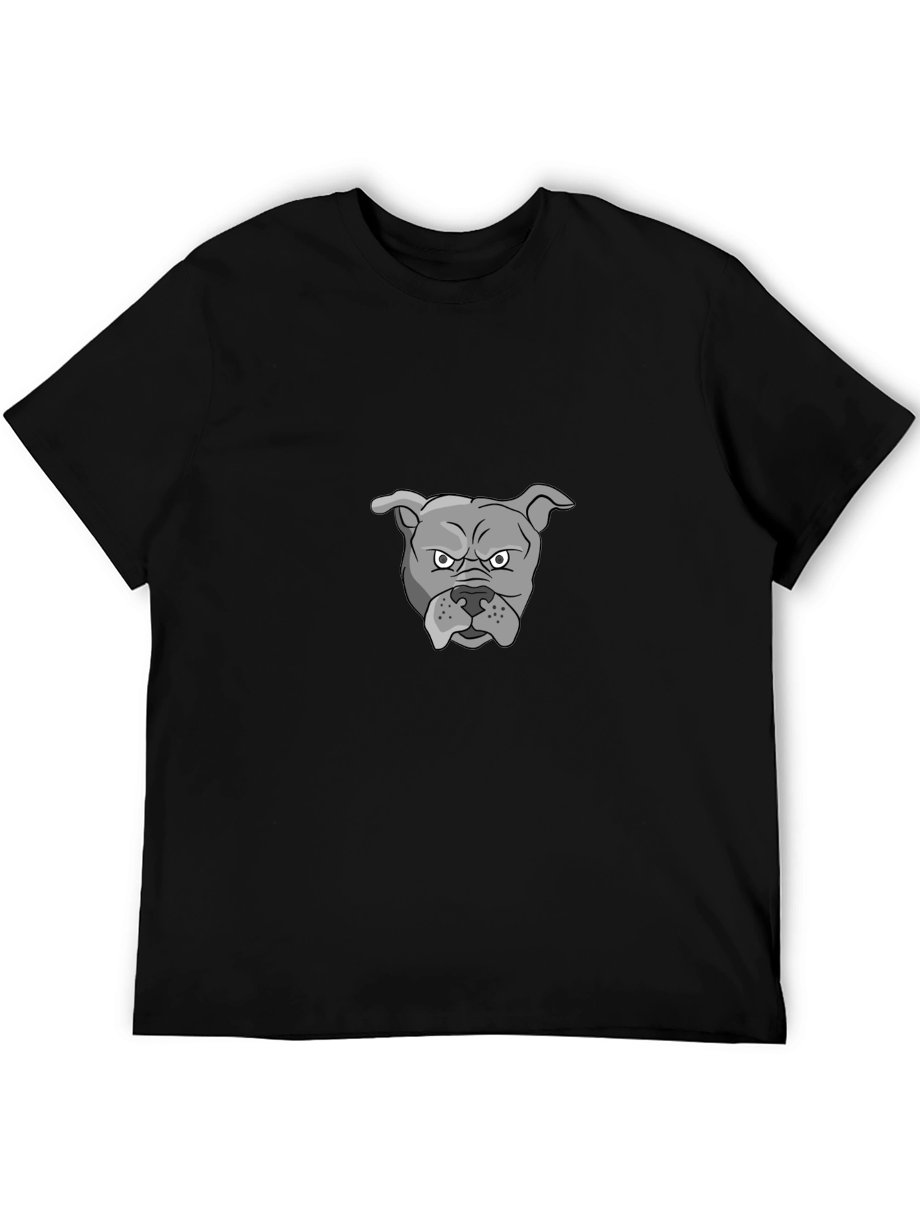 Mens Black Graphic Tee - Bulldog Design