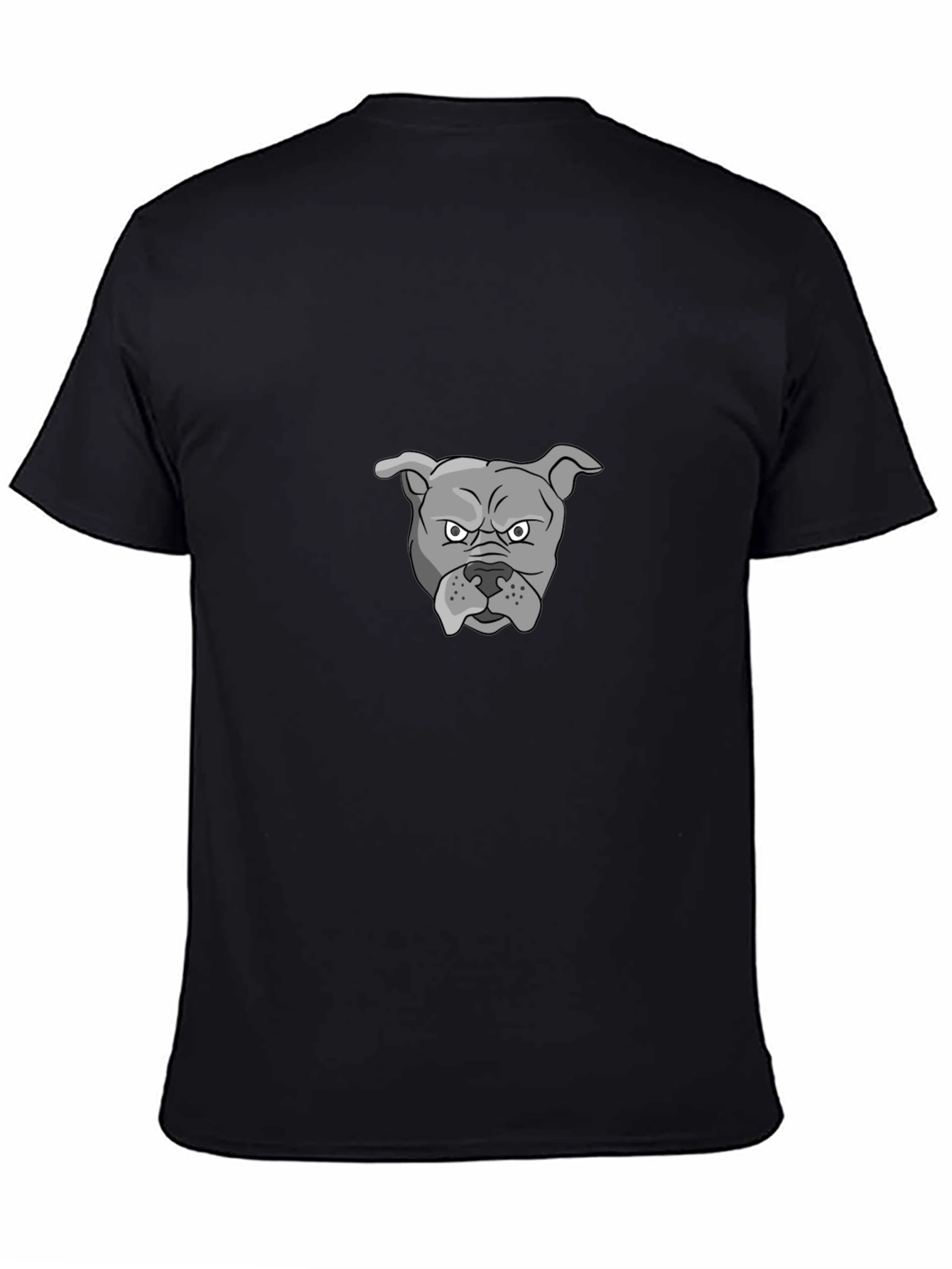 Mens Black Graphic Tee - Bulldog Design
