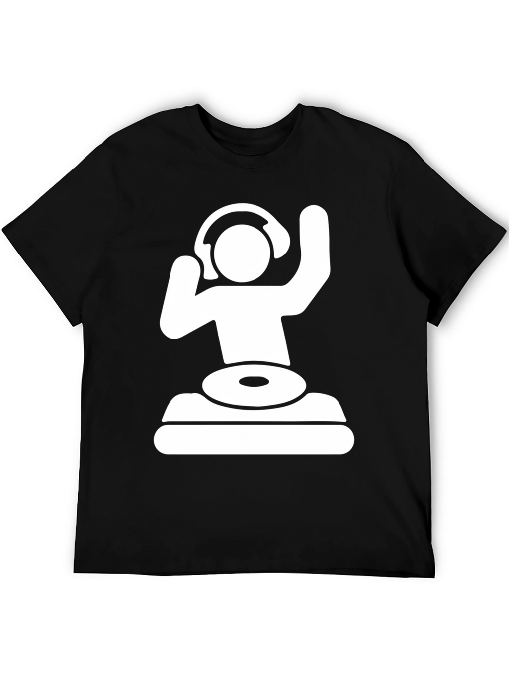 DJ Graphic T-Shirt - Black Cotton Blend