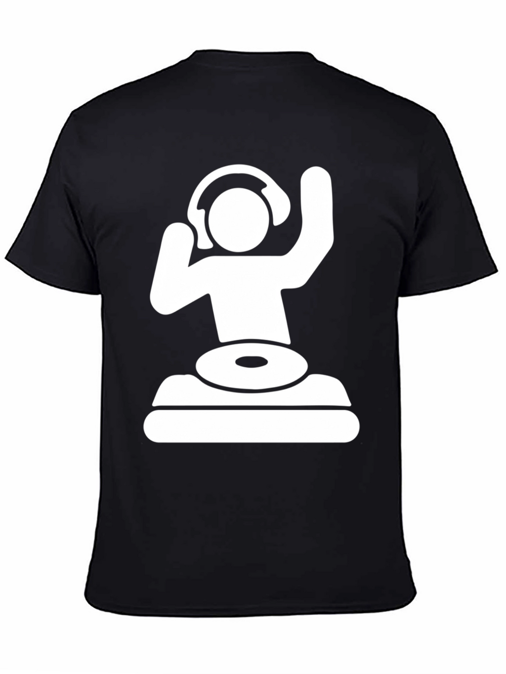 DJ Graphic T-Shirt - Black Cotton Blend