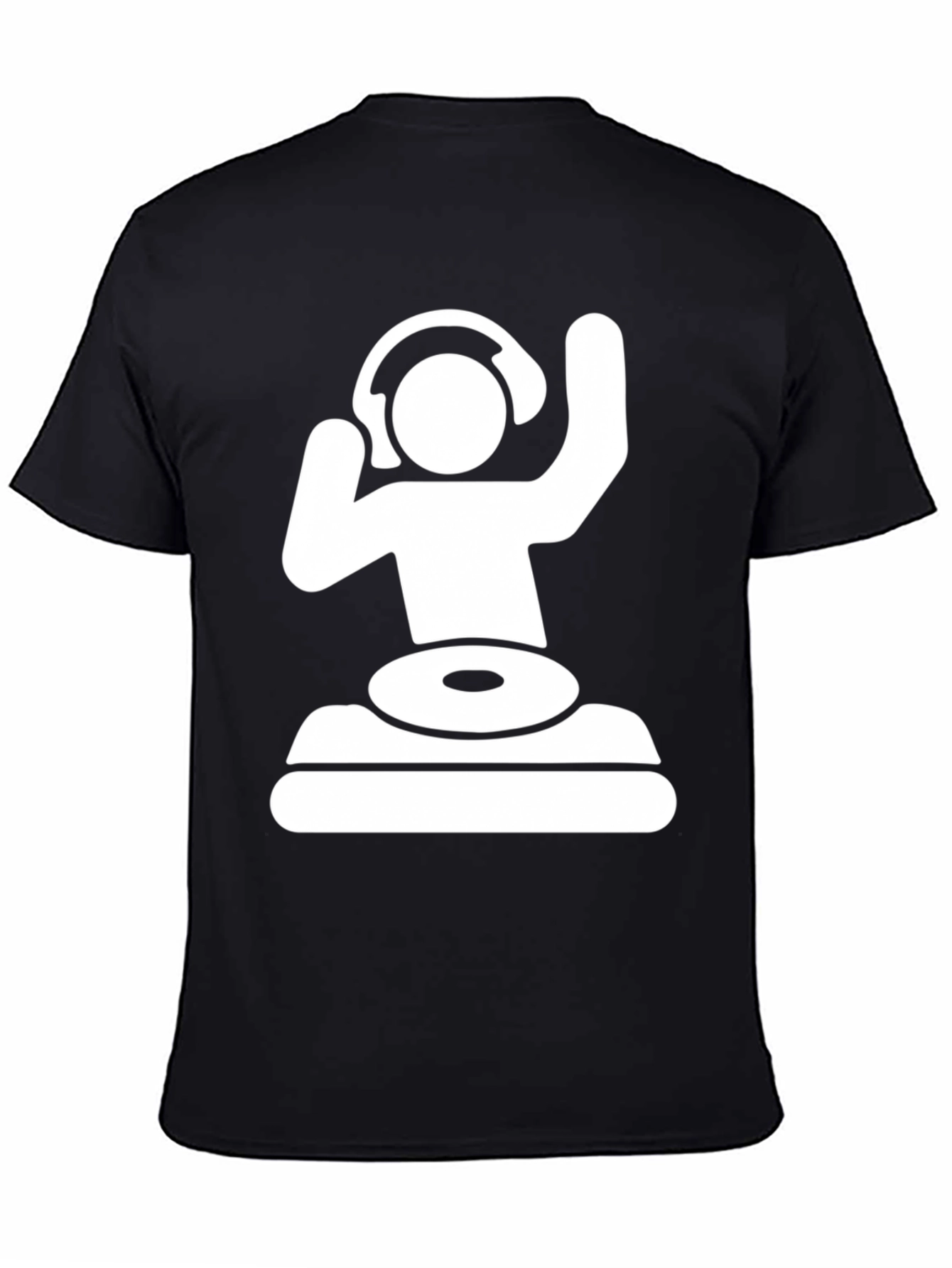 DJ Graphic T-Shirt - Black Cotton Blend
