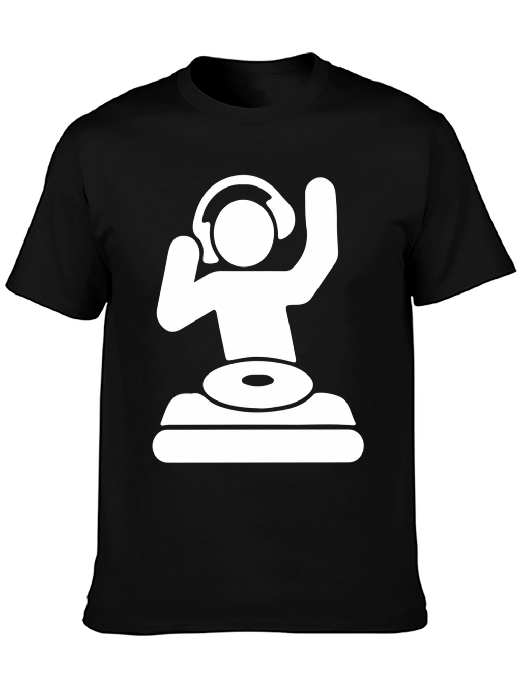 DJ Graphic T-Shirt - Black Cotton Blend