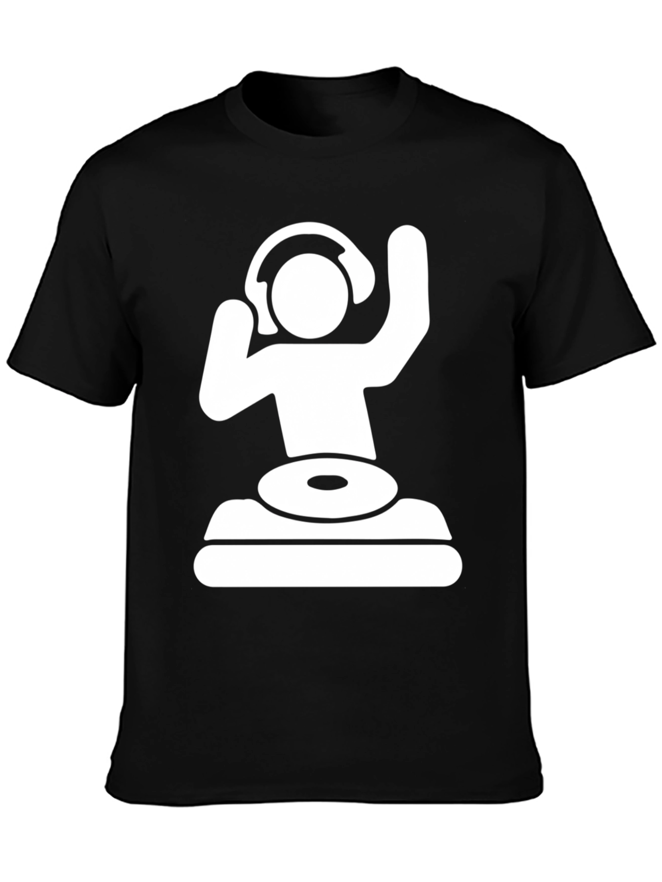 DJ Graphic T-Shirt - Black Cotton Blend