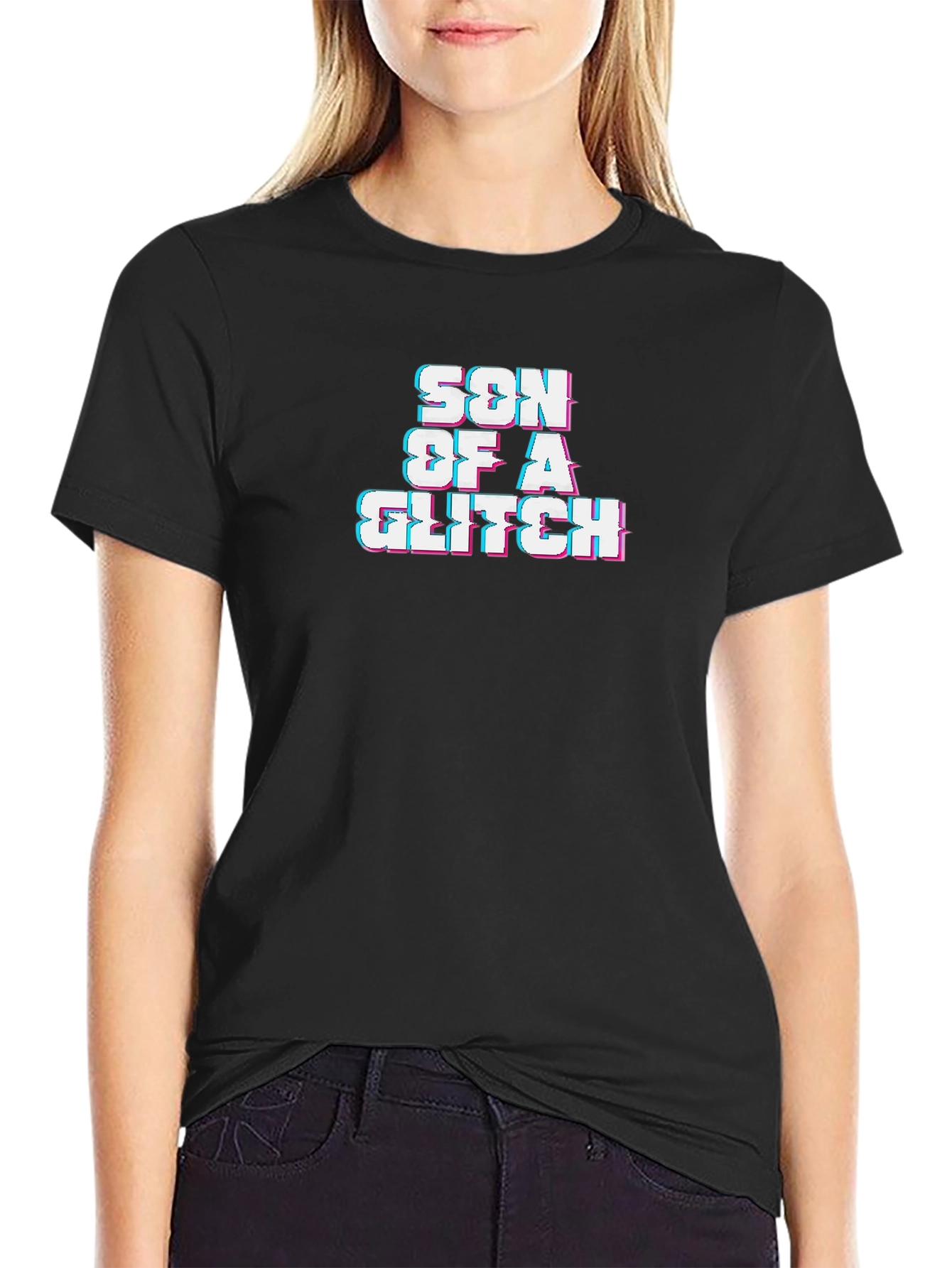 Son of a Glitch Black T-Shirt