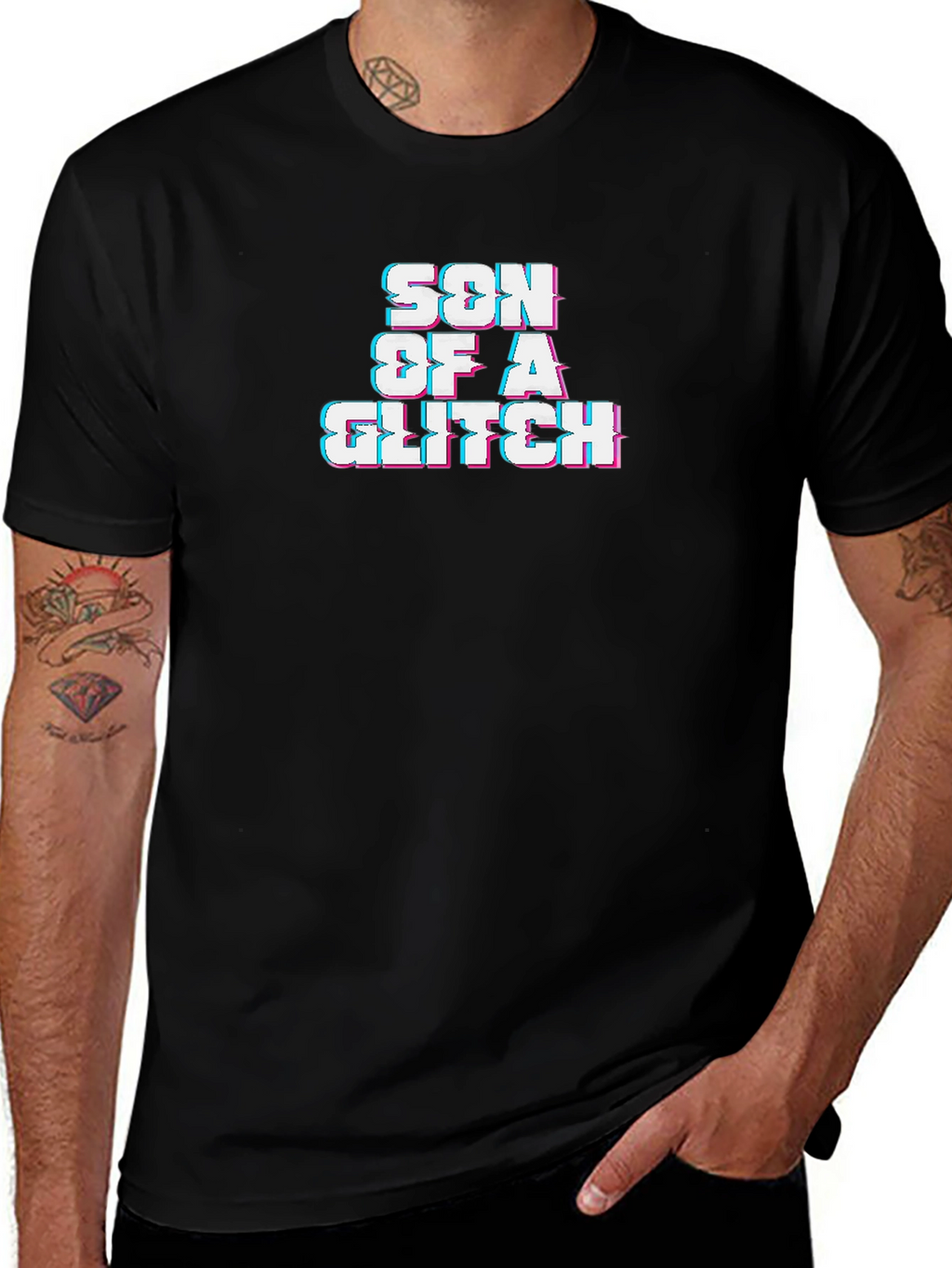 Son of a Glitch Black T-Shirt