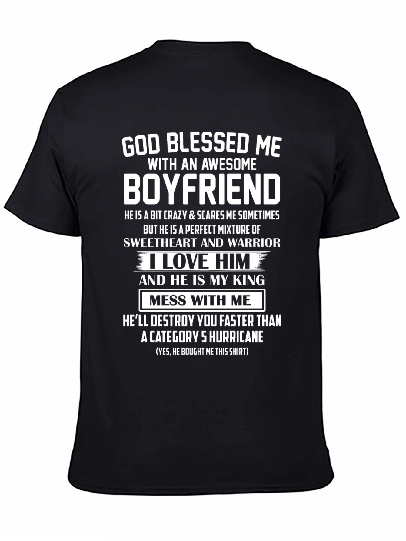 Awesome Boyfriend T-Shirt - Category 5 Hurricane