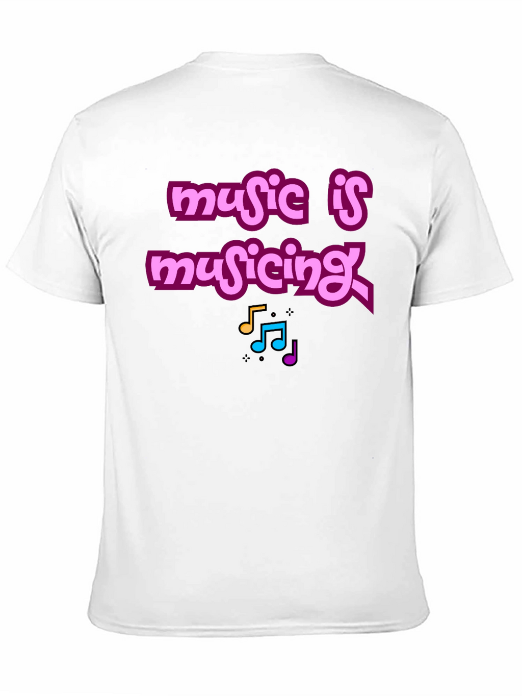 Music Is Musicing Graphic Tee - Black Cotton T-Shirt
