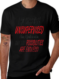 Unsupervised Black Graphic T-Shirt - Endless Possibilities!