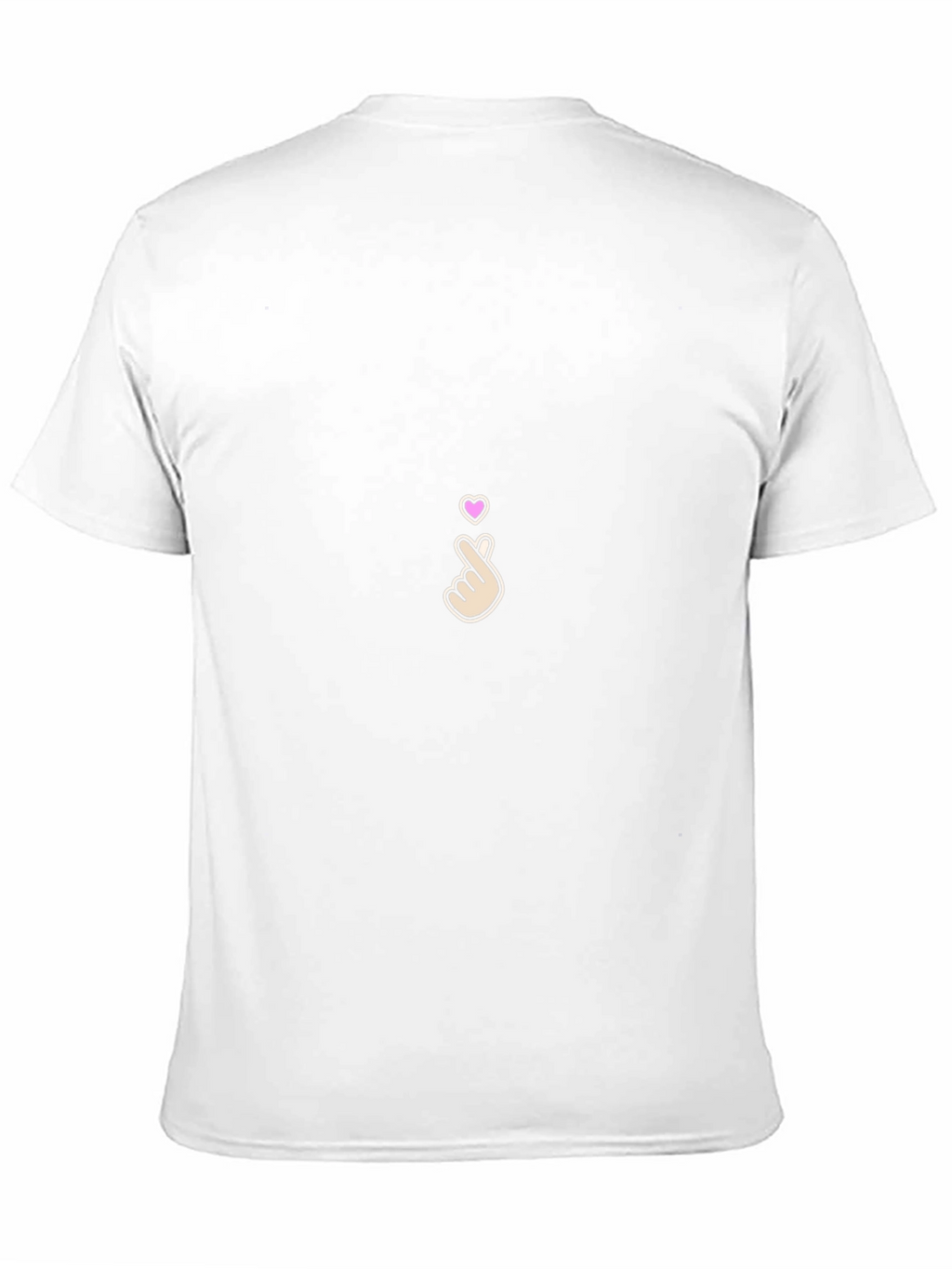 Finger Heart Gesture Graphic Tee - Black