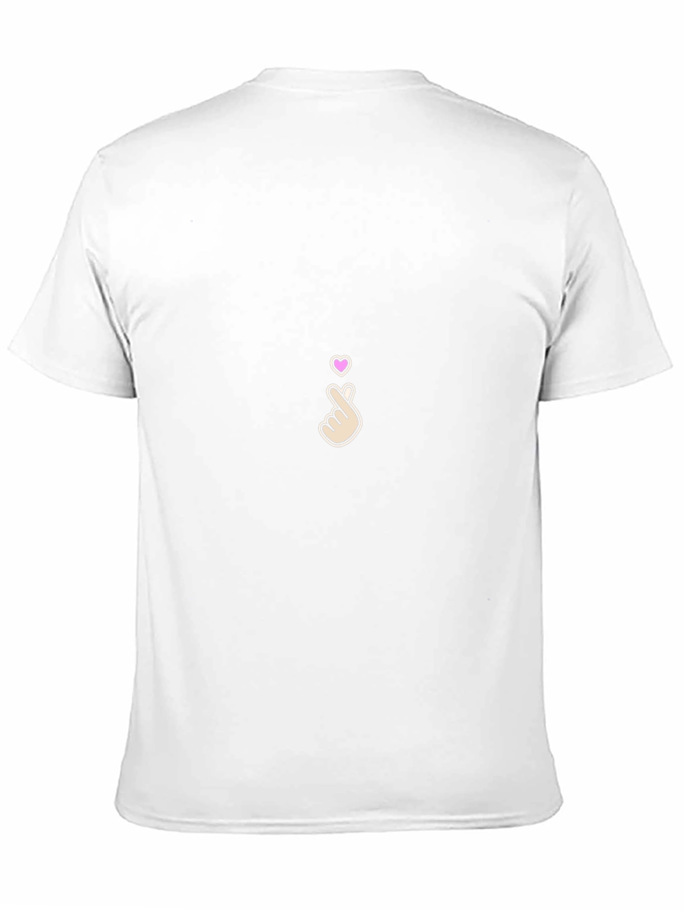 Finger Heart Gesture Graphic Tee - Black