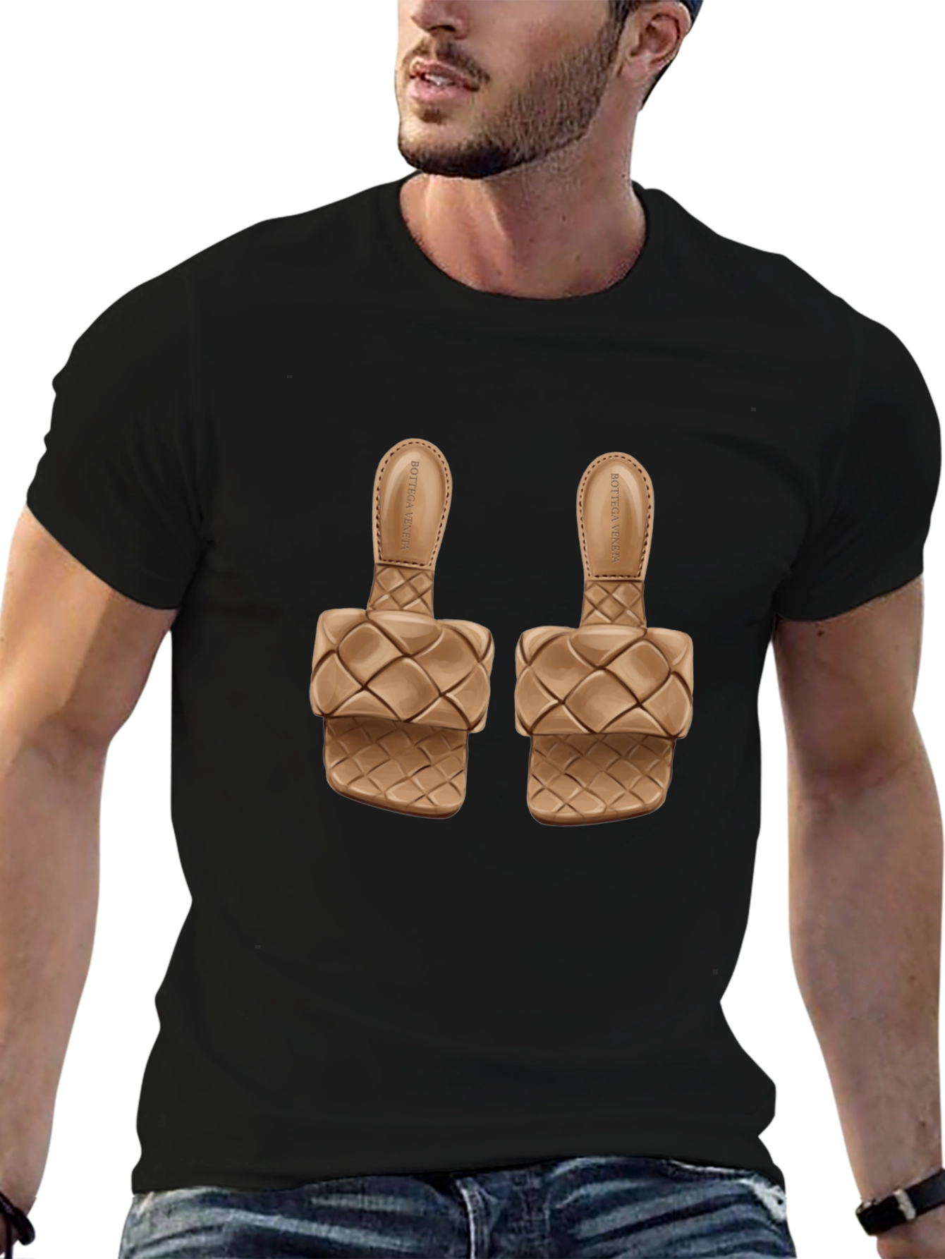 Sandals Graphic Black T-Shirt
