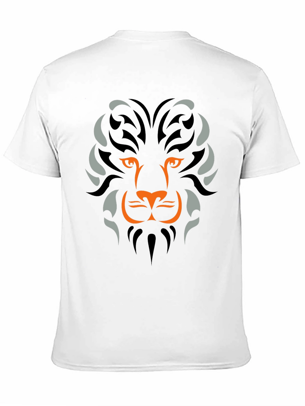 Lion Tribal Graphic Mens Black T-Shirt