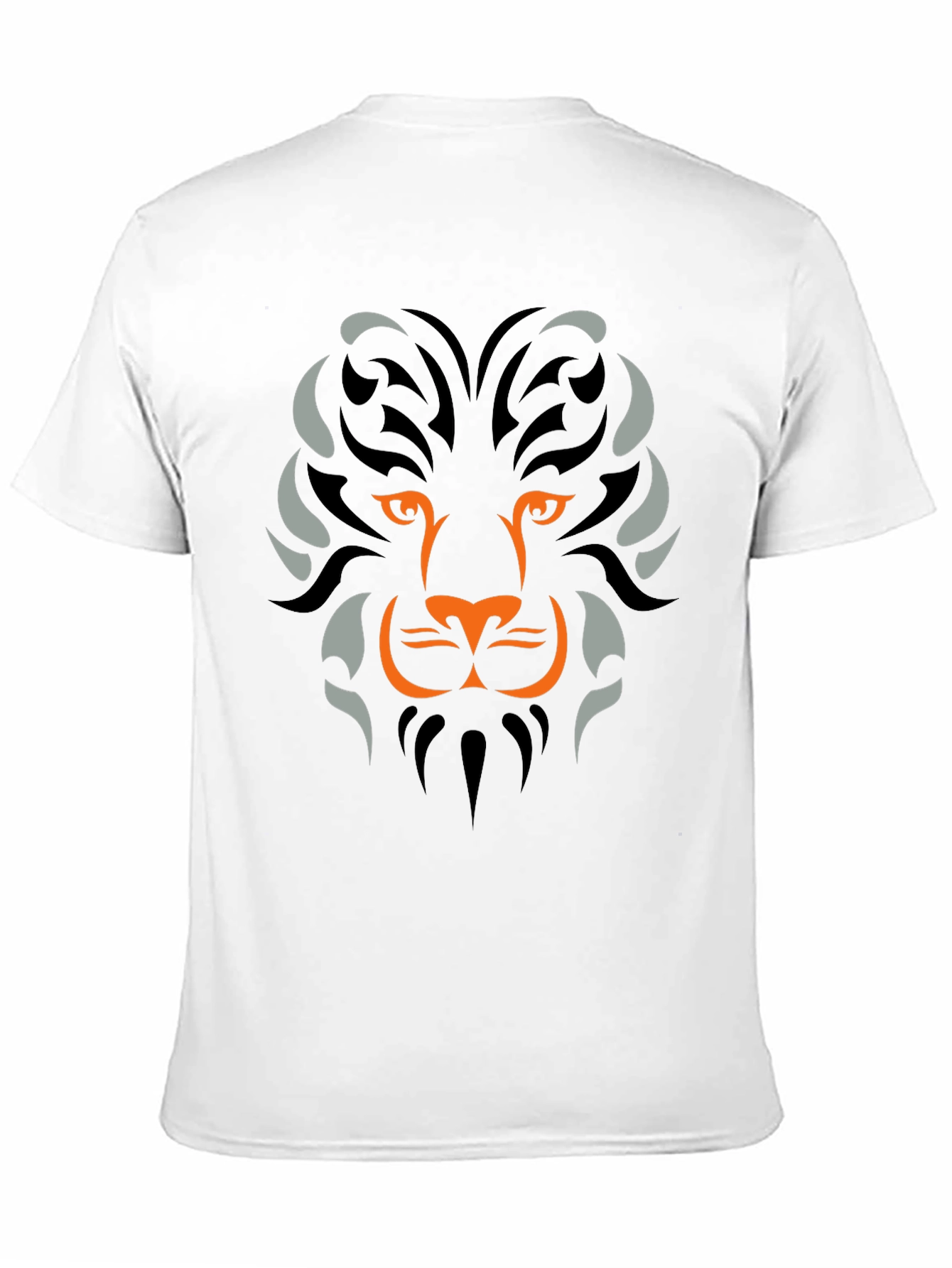 Lion Tribal Graphic Mens Black T-Shirt