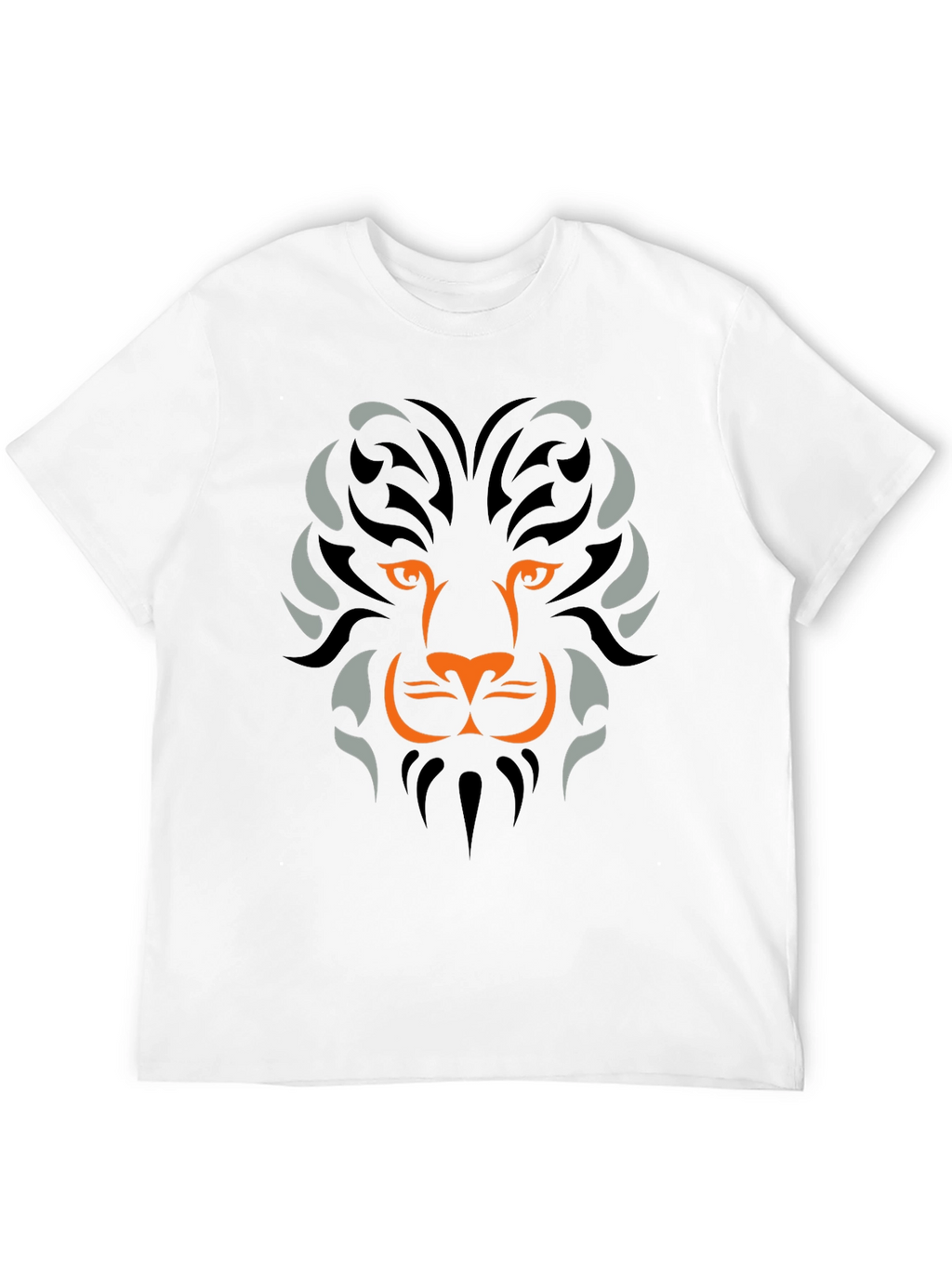 Lion Tribal Graphic Mens Black T-Shirt