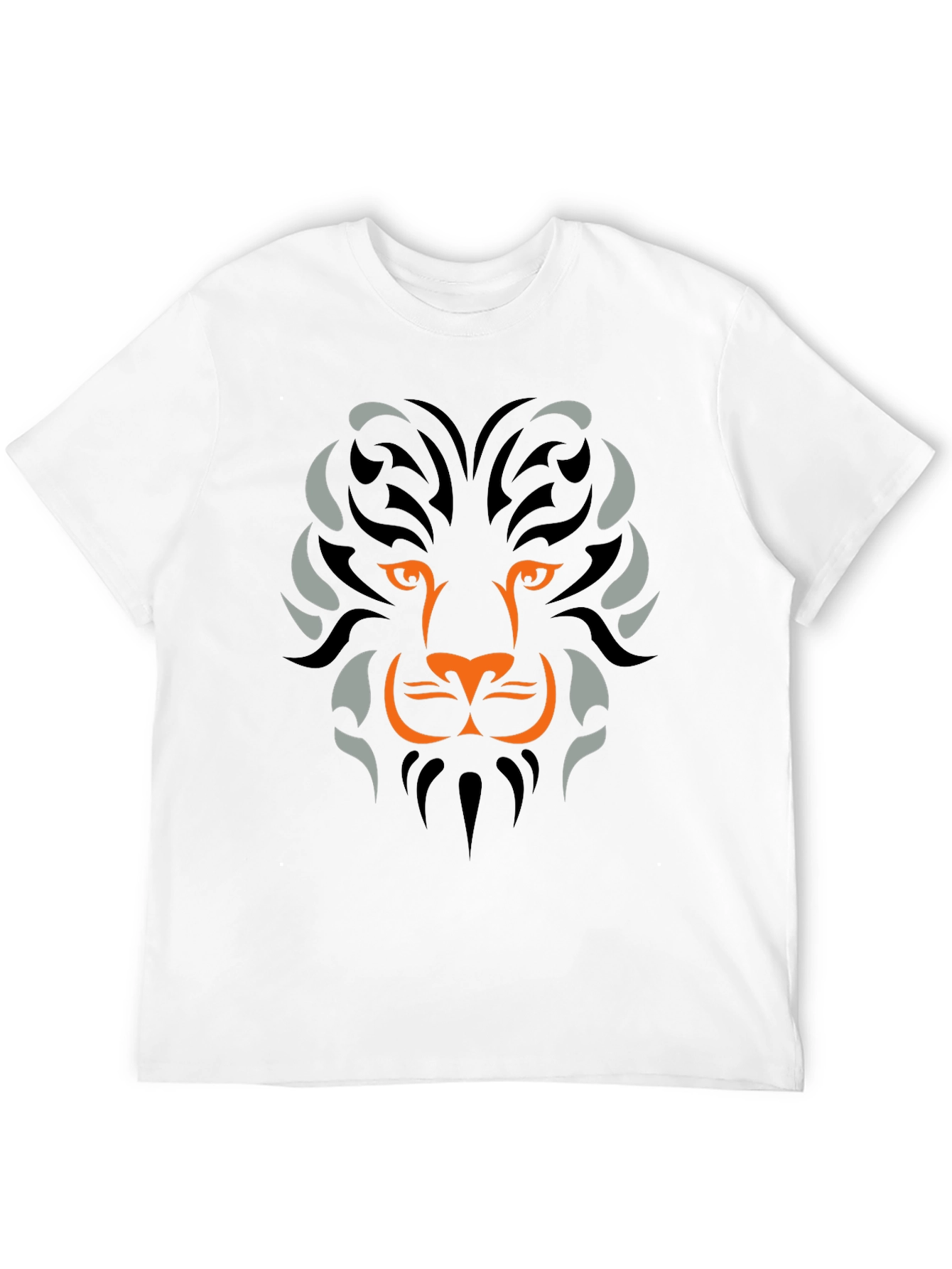 Lion Tribal Graphic Mens Black T-Shirt