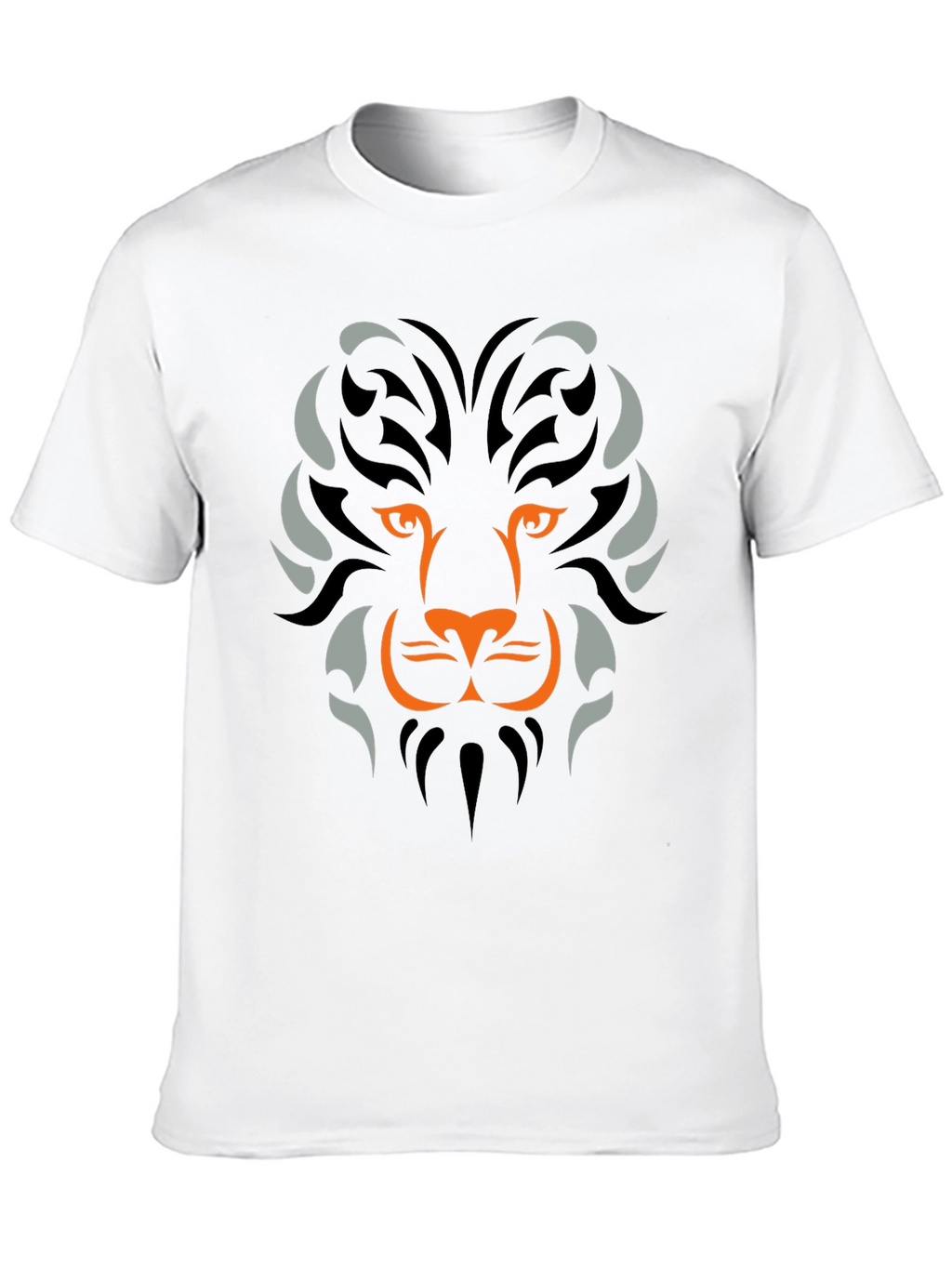 Lion Tribal Graphic Mens Black T-Shirt