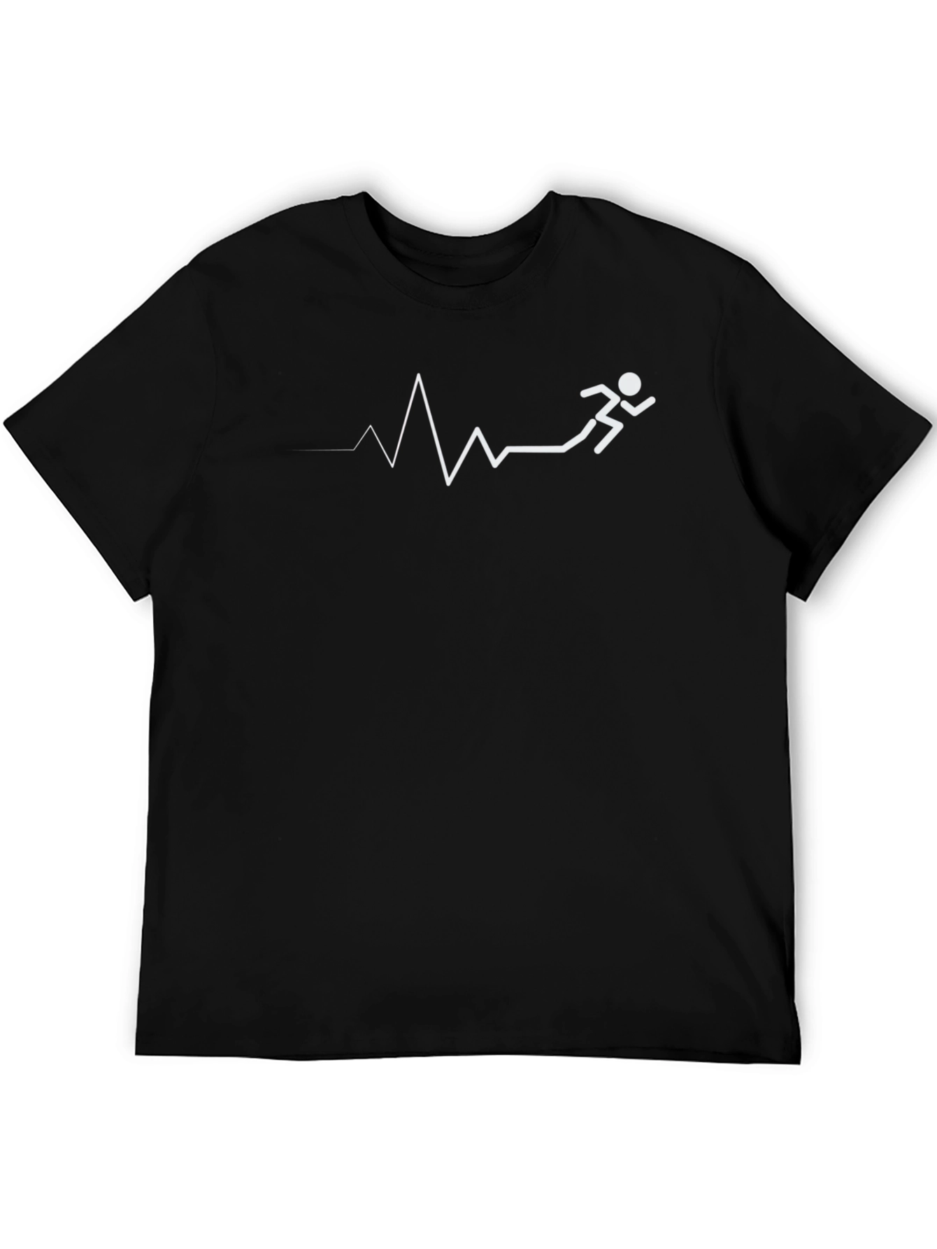 Running Heartbeat T-Shirt - Black
