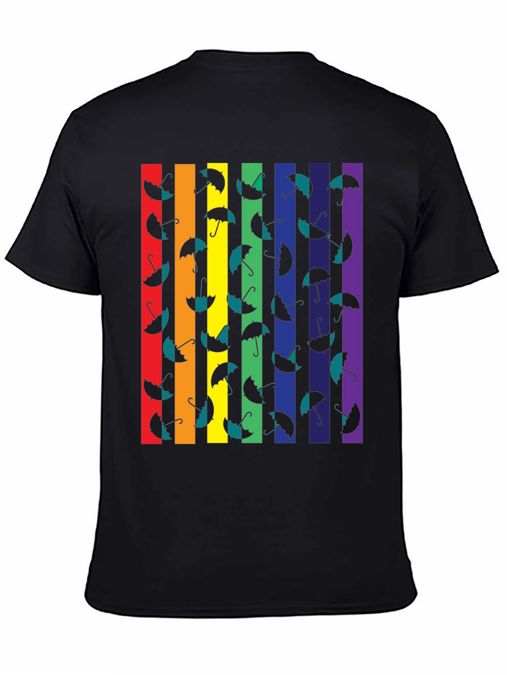 Rainbow Stripe Umbrella Graphic Tee