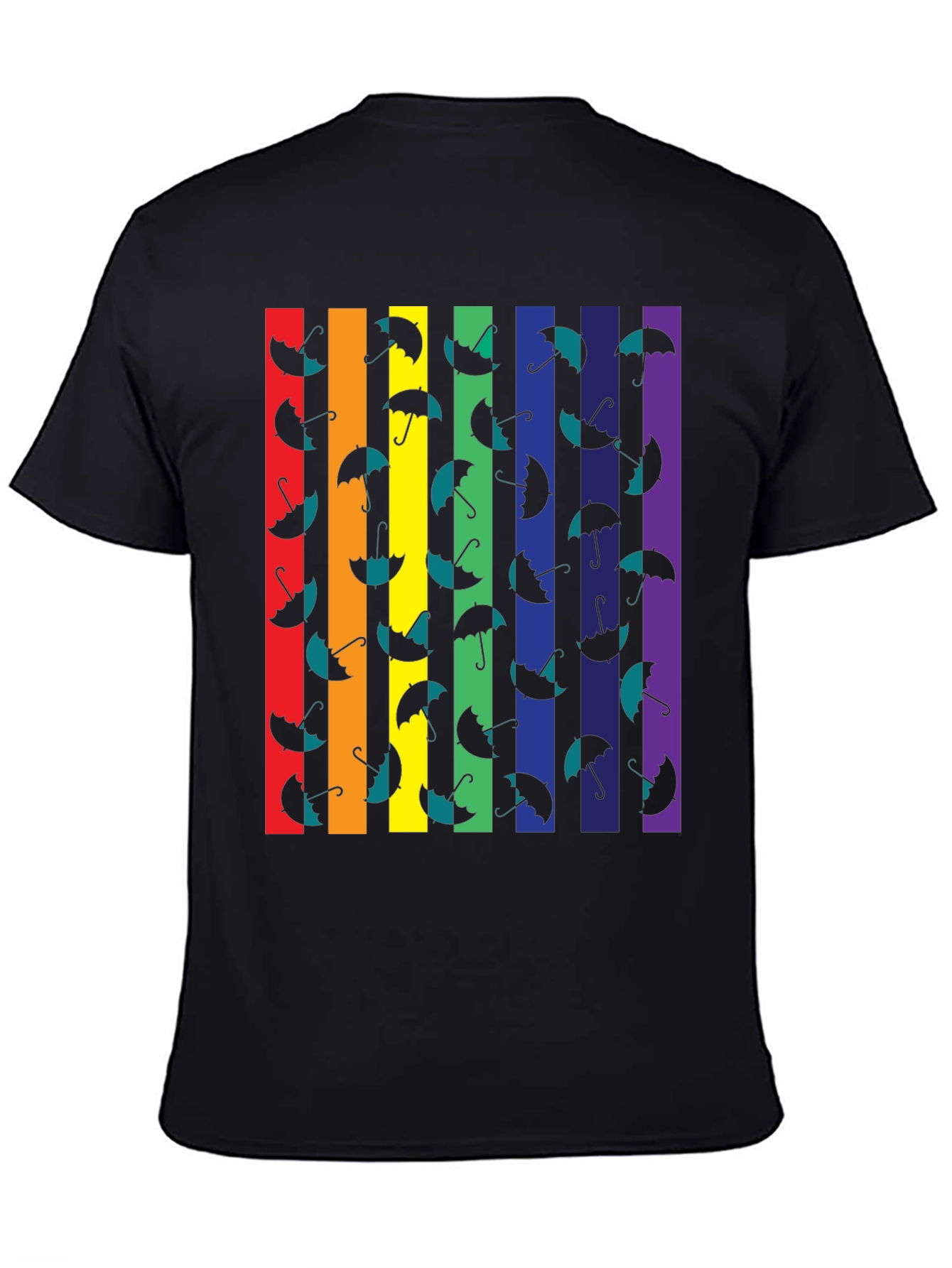 Rainbow Stripe Umbrella Graphic Tee