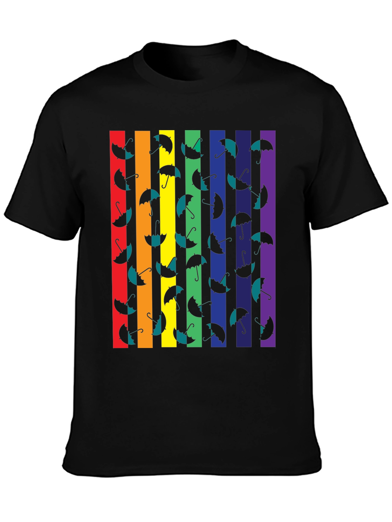 Rainbow Stripe Umbrella Graphic Tee