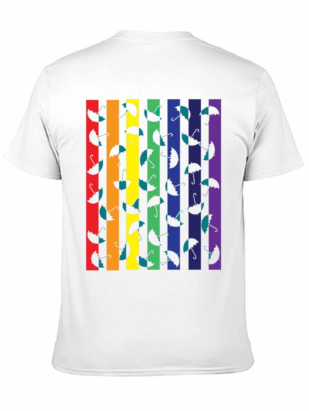 Rainbow Stripe Umbrella Graphic Tee