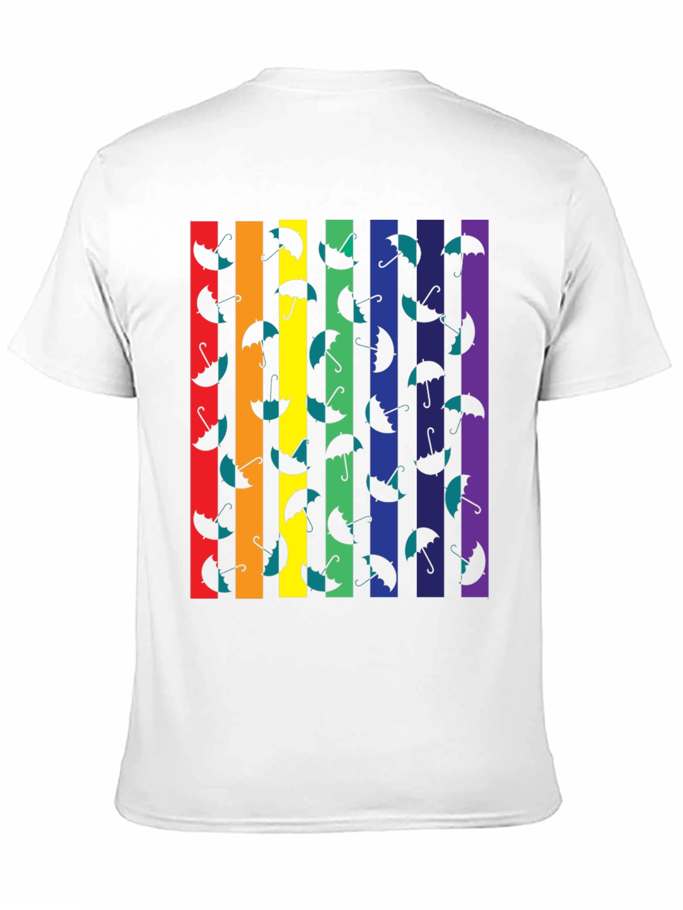 Rainbow Stripe Umbrella Graphic Tee
