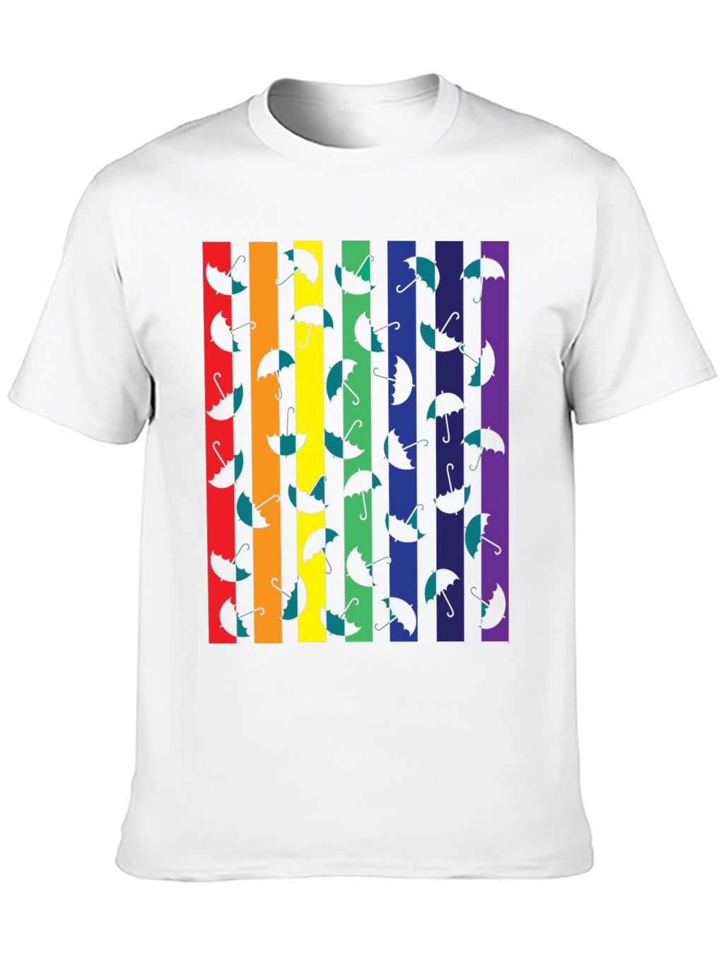 Rainbow Stripe Umbrella Graphic Tee