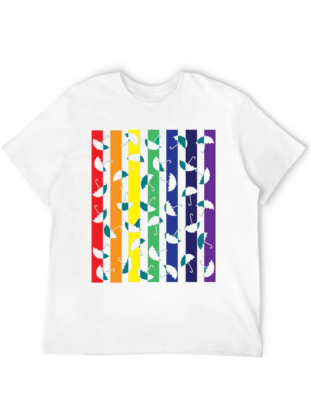 Rainbow Stripe Umbrella Graphic Tee