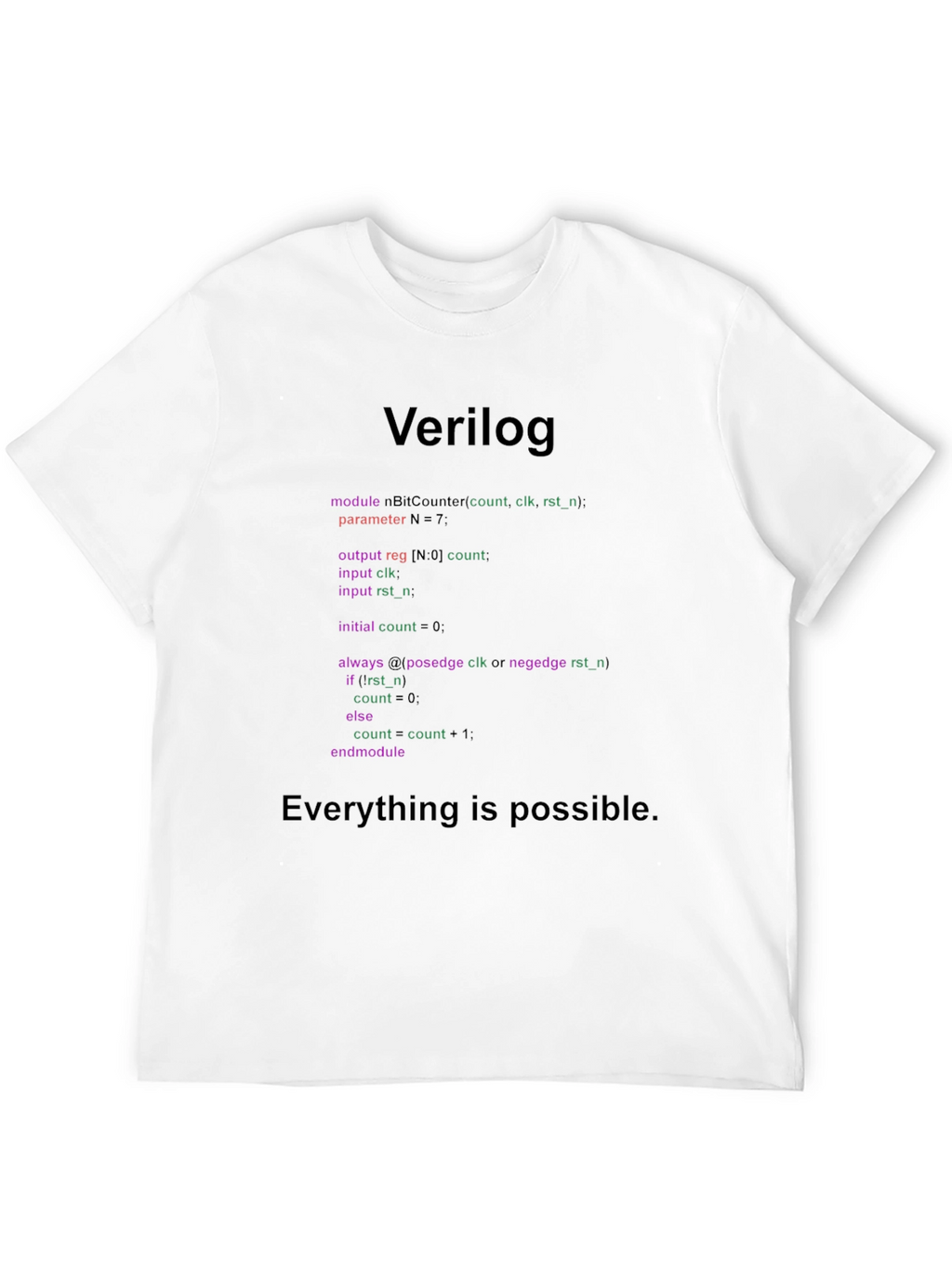 Verilog Code T-Shirt: Programmer Gift