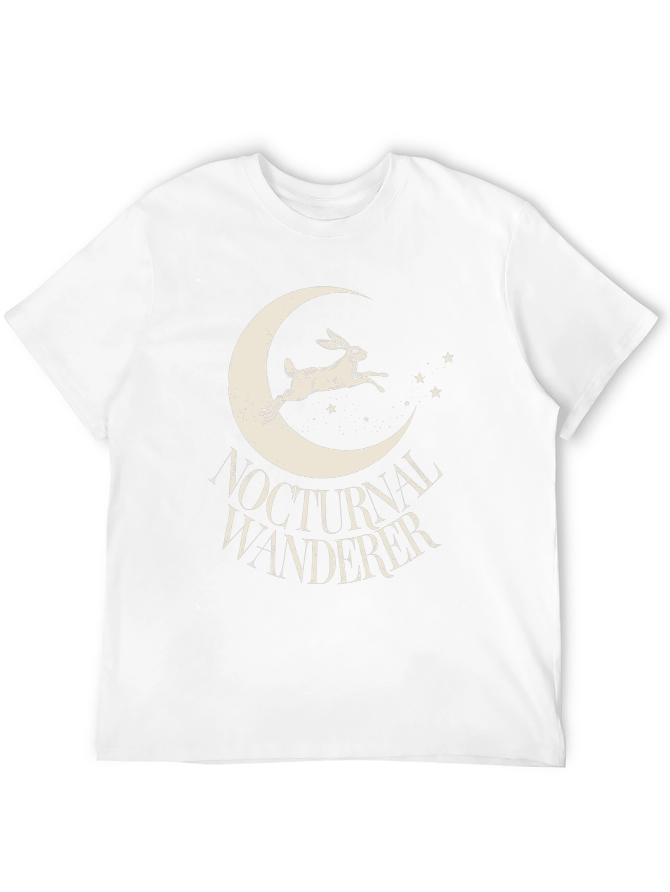 Nocturnal Wanderer Graphic Tee - Black Cotton Shirt