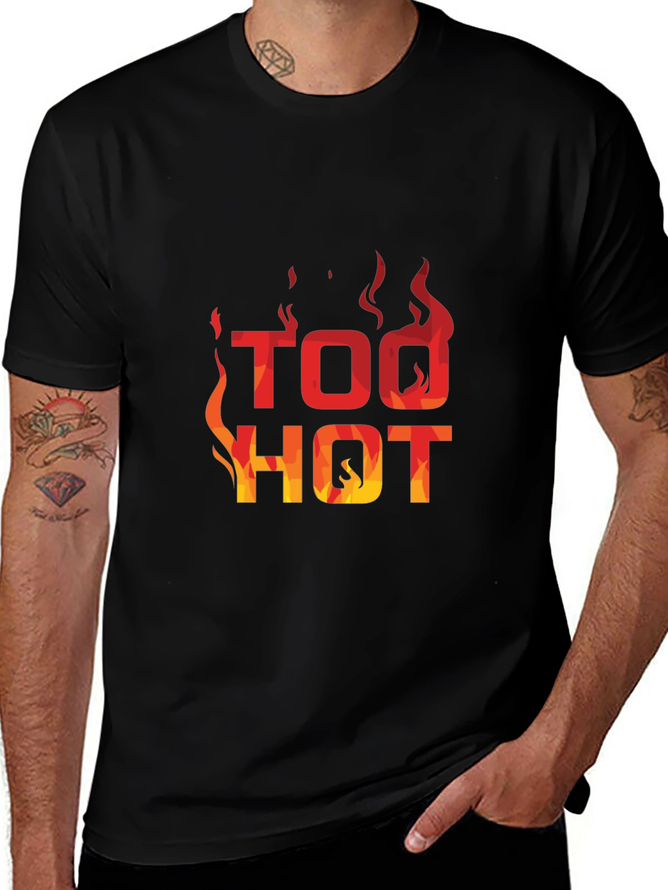 Too Hot Graphic Print Crew Neck T-Shirt