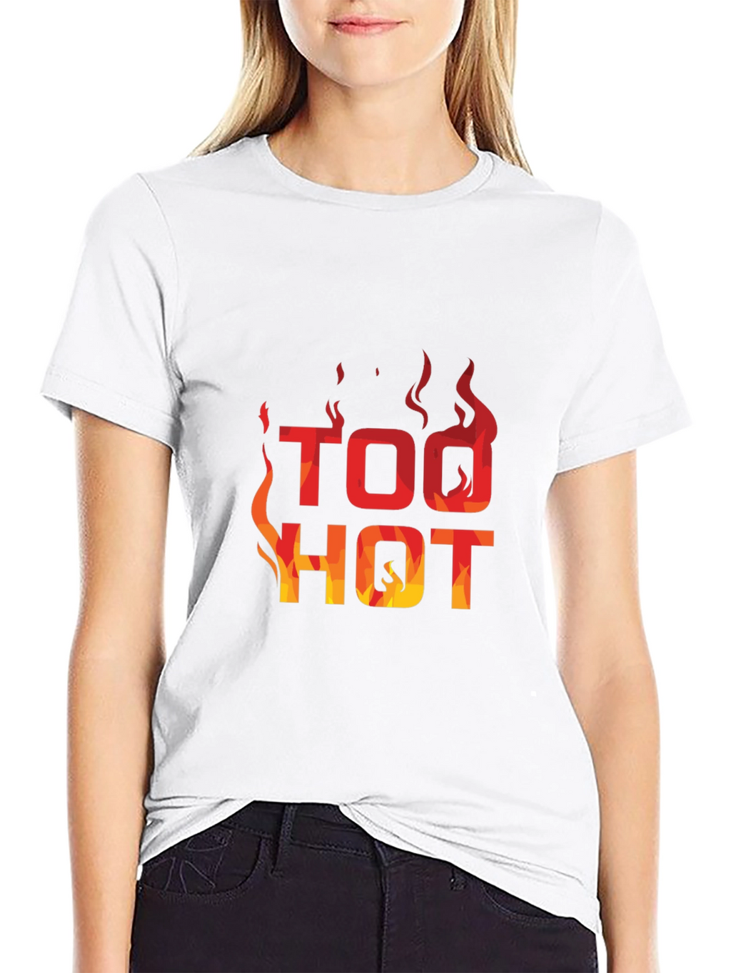 Too Hot Graphic Print Crew Neck T-Shirt