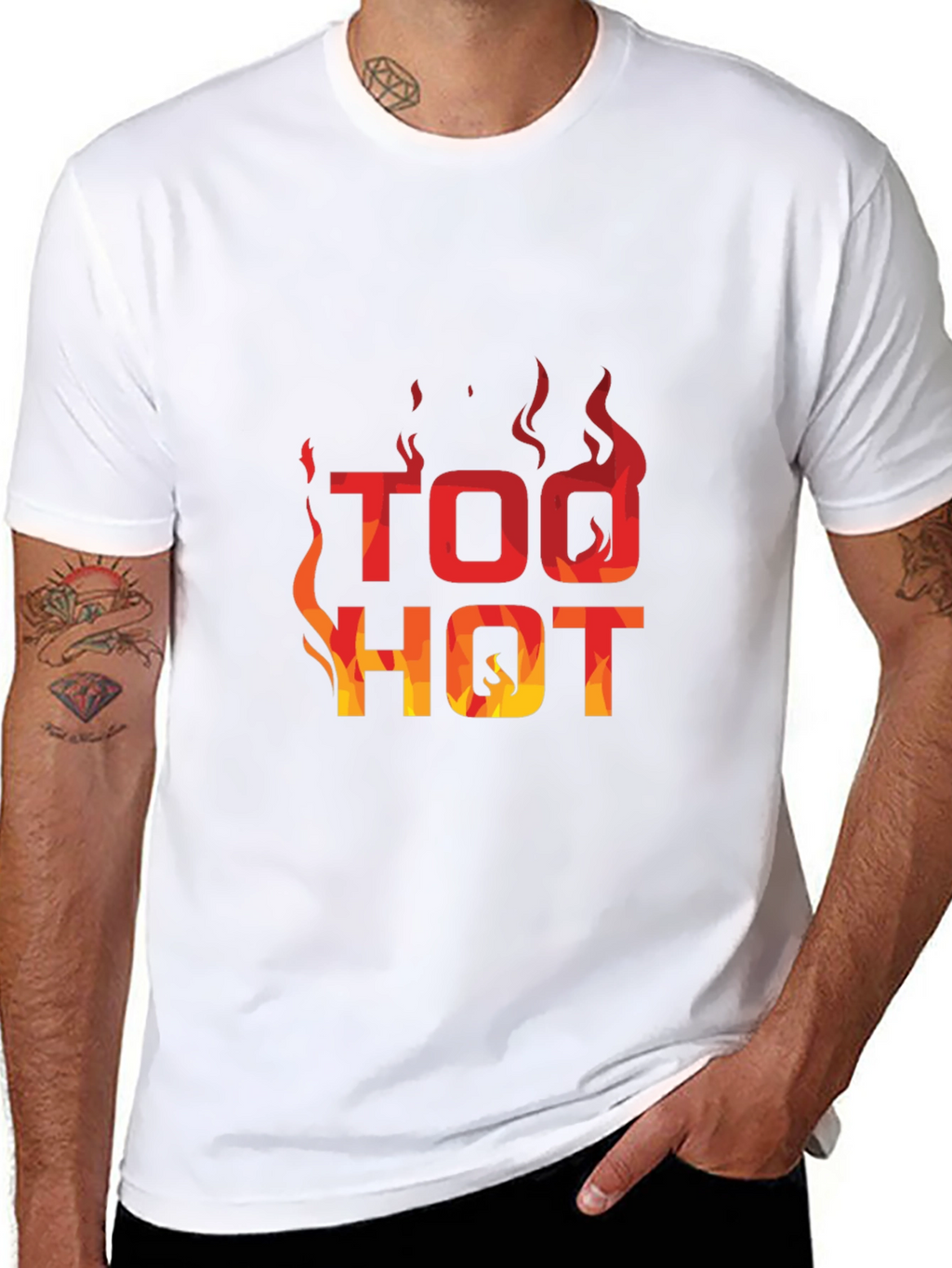 Too Hot Graphic Print Crew Neck T-Shirt