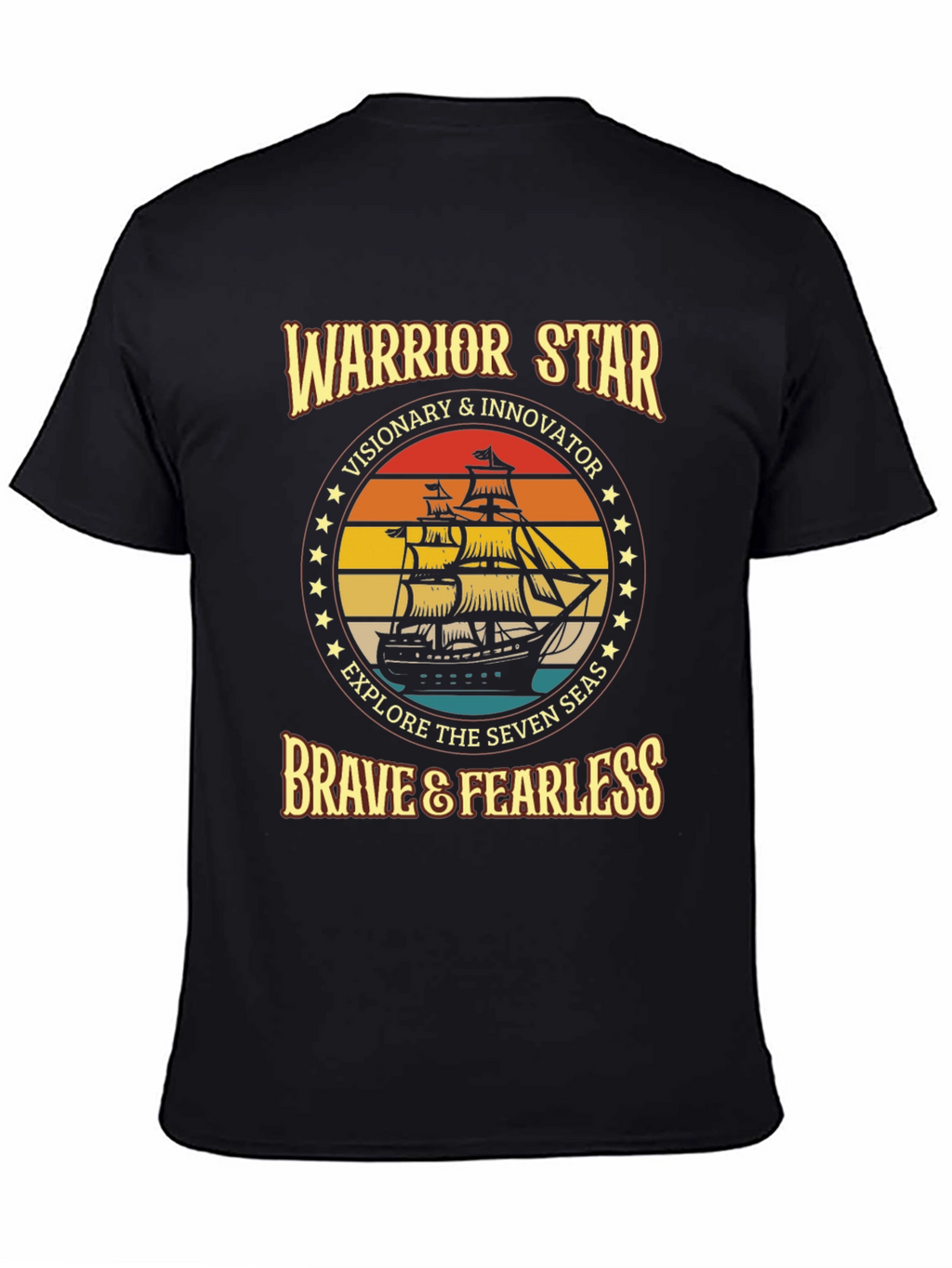 Warrior Star Graphic T-Shirt Brave & Fearless