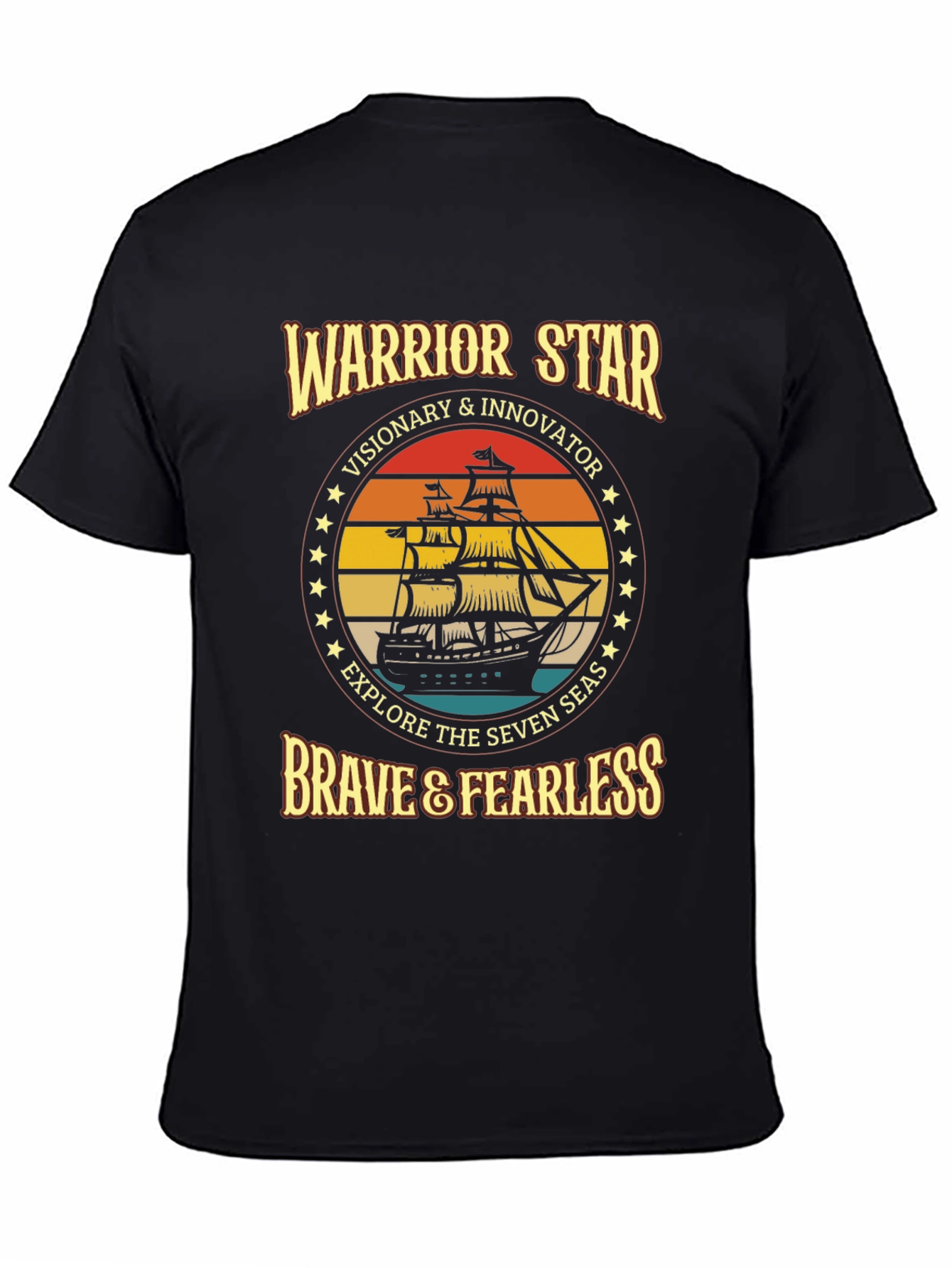Warrior Star Graphic T-Shirt Brave & Fearless