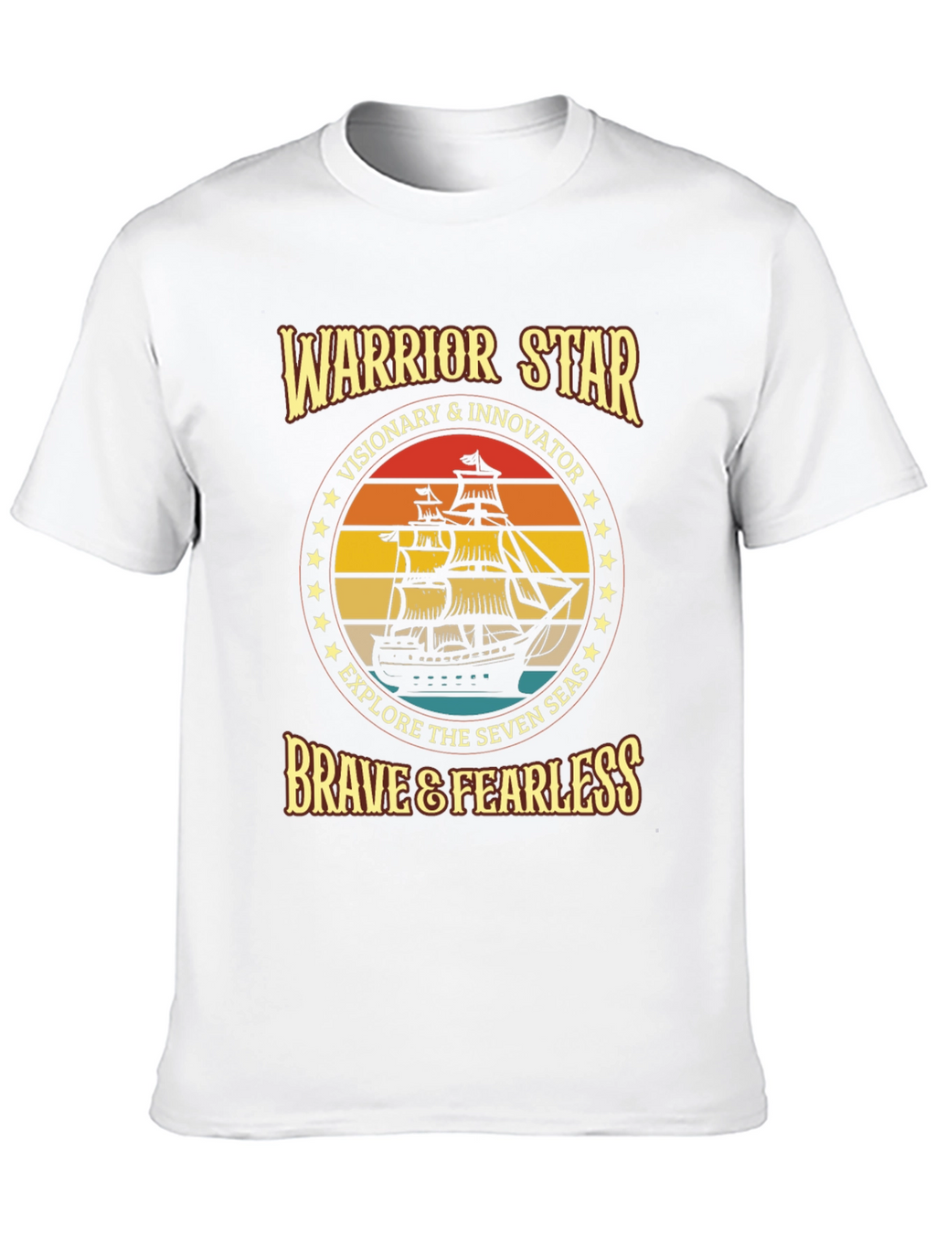 Warrior Star Graphic T-Shirt Brave & Fearless