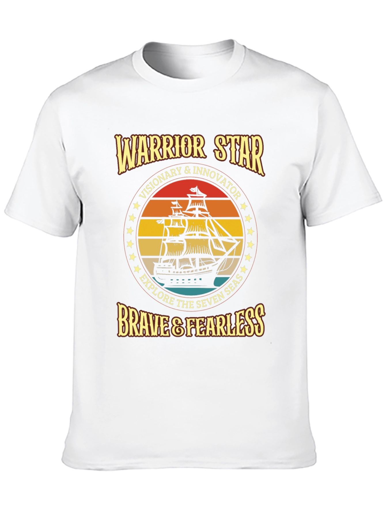 Warrior Star Graphic T-Shirt Brave & Fearless