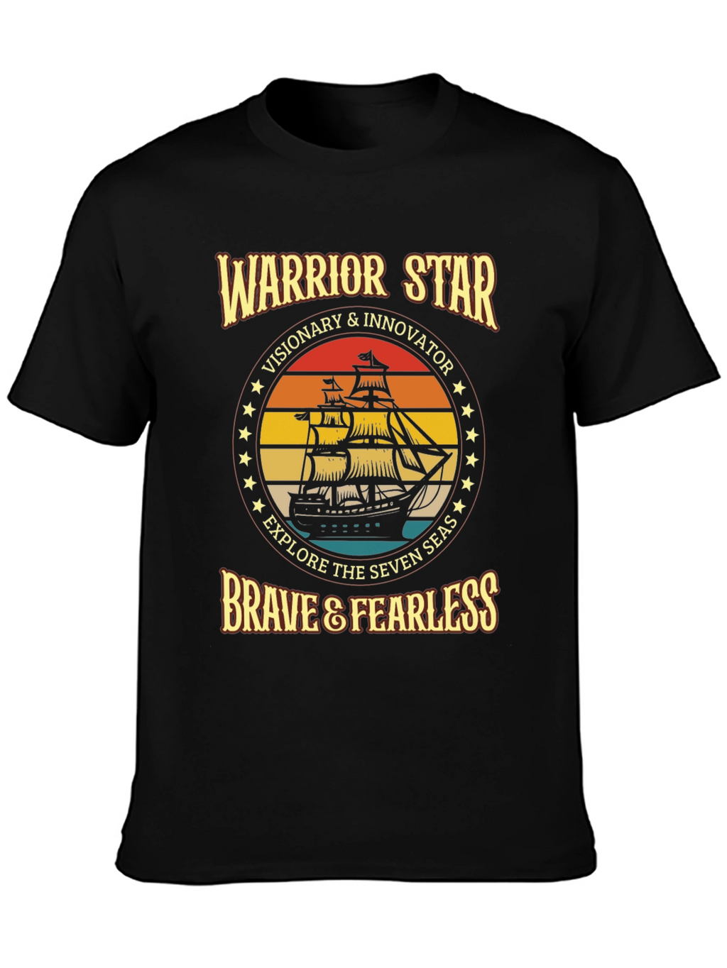 Warrior Star Graphic T-Shirt Brave & Fearless