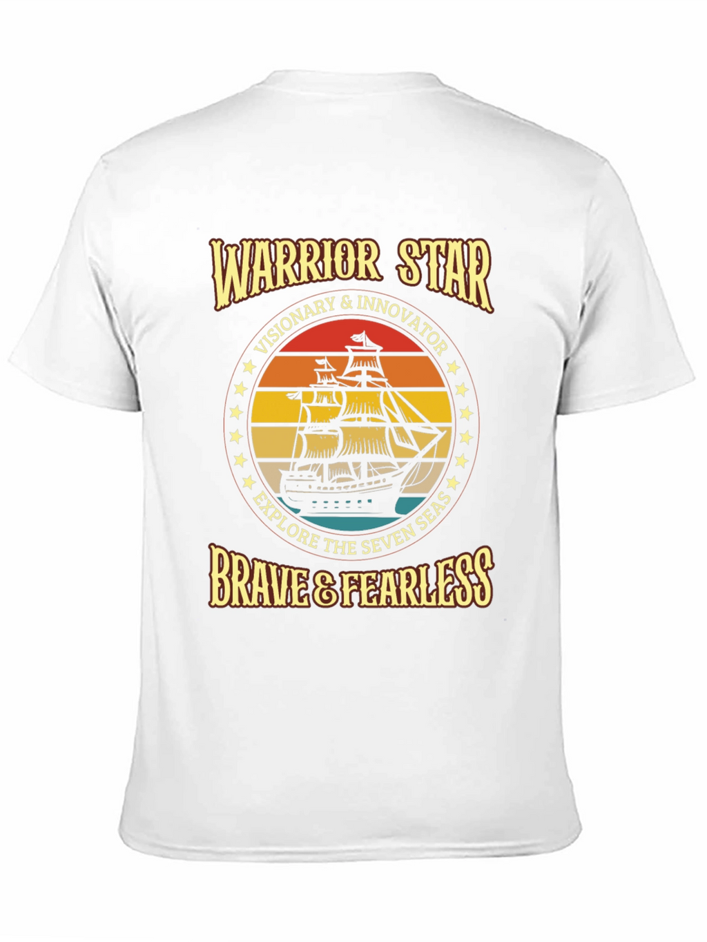 Warrior Star Graphic T-Shirt Brave & Fearless