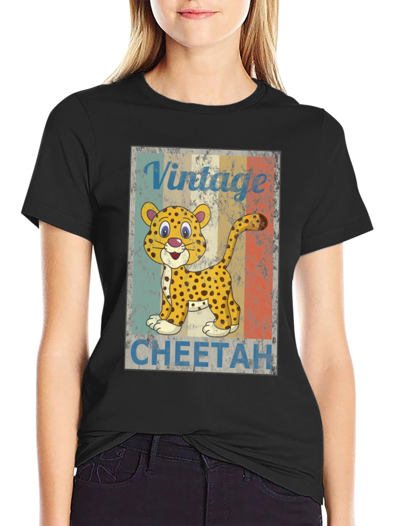 Vintage Cheetah T-Shirt - Retro Animal Tee