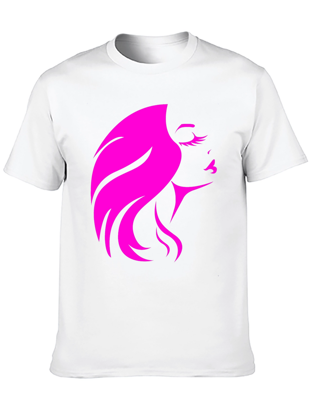 Stylish Woman Silhouette Graphic Black T-Shirt