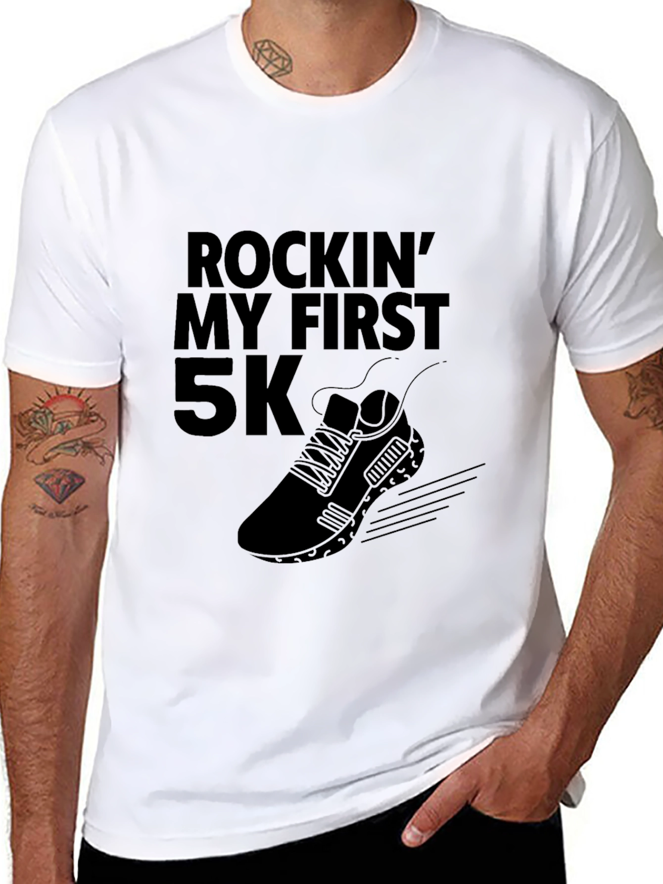 Rockin My First 5K Black T-Shirt
