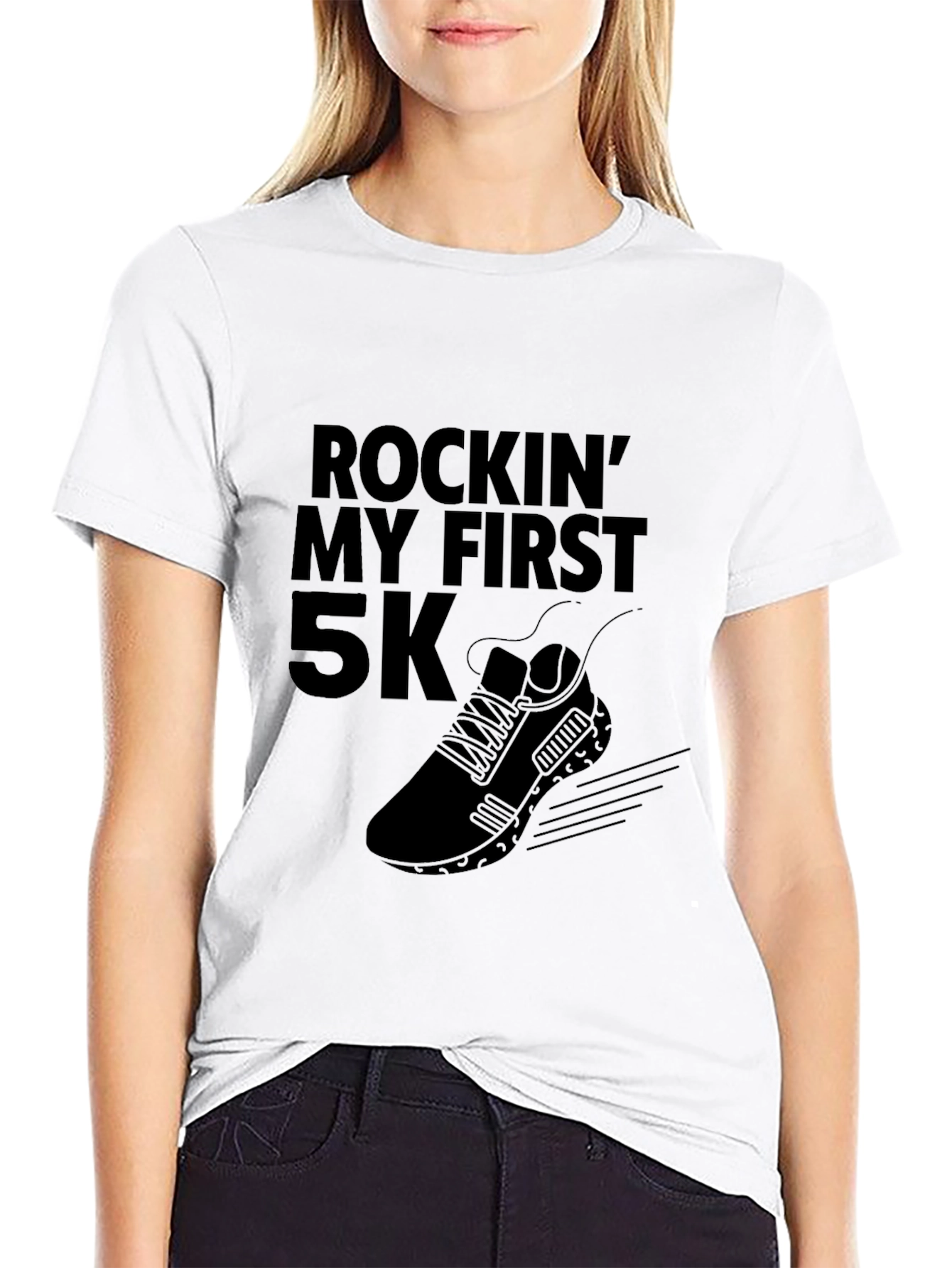 Rockin My First 5K Black T-Shirt