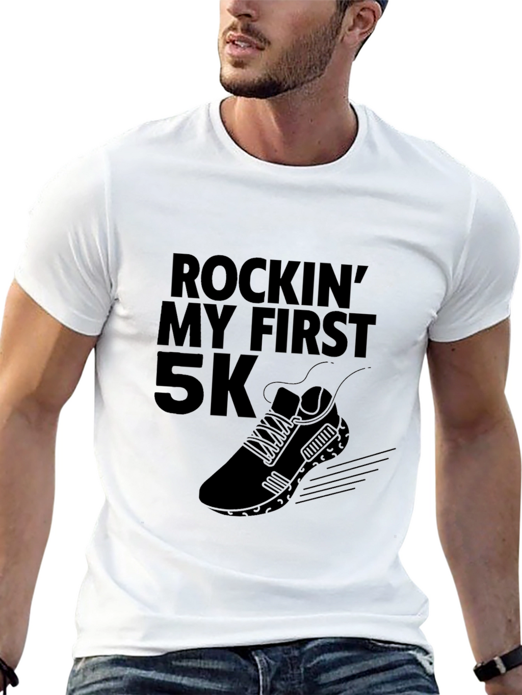 Rockin My First 5K Black T-Shirt